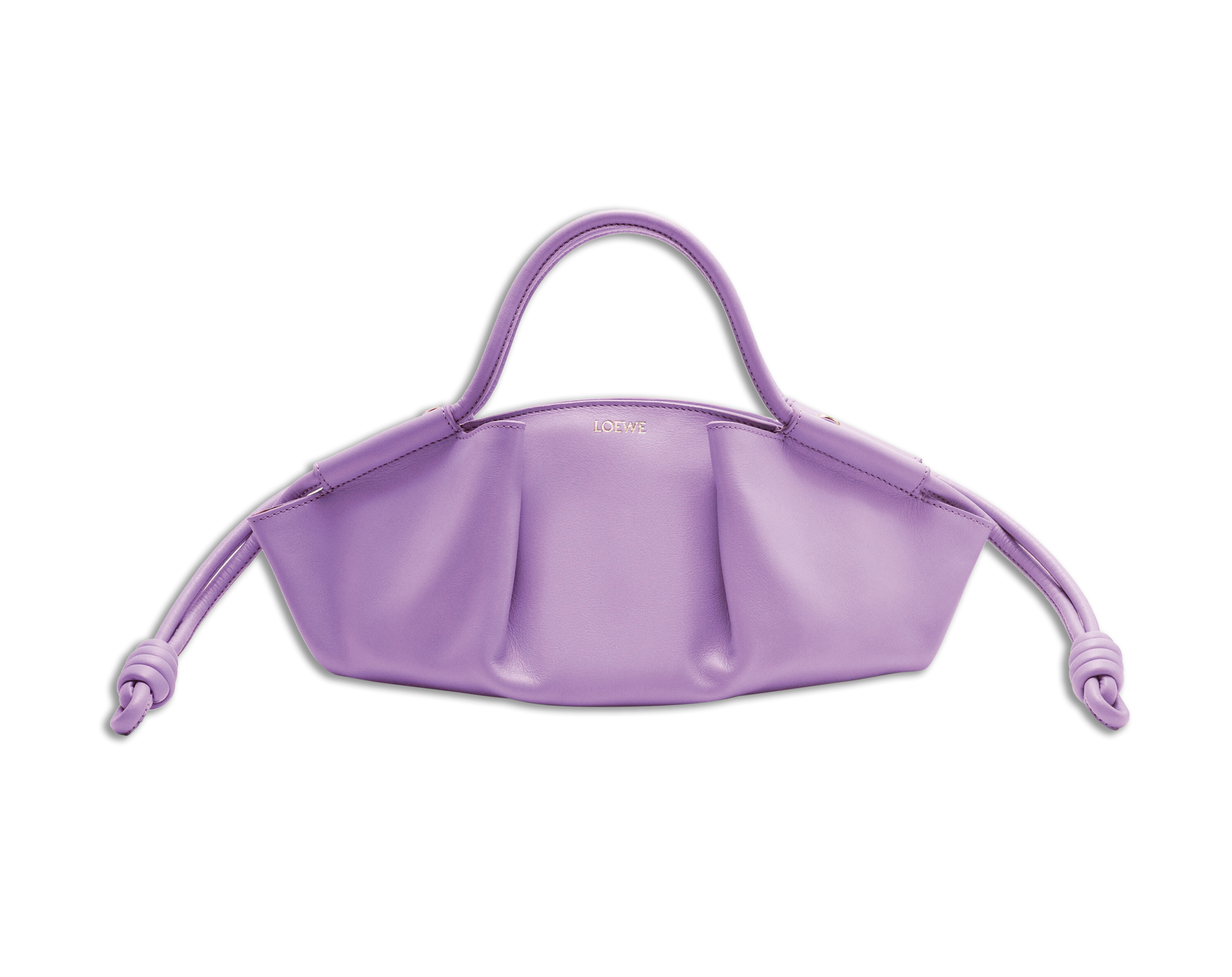 Paseo薰衣草紫小款納帕牛皮提包。NT$97,000。（LOEWE提供）