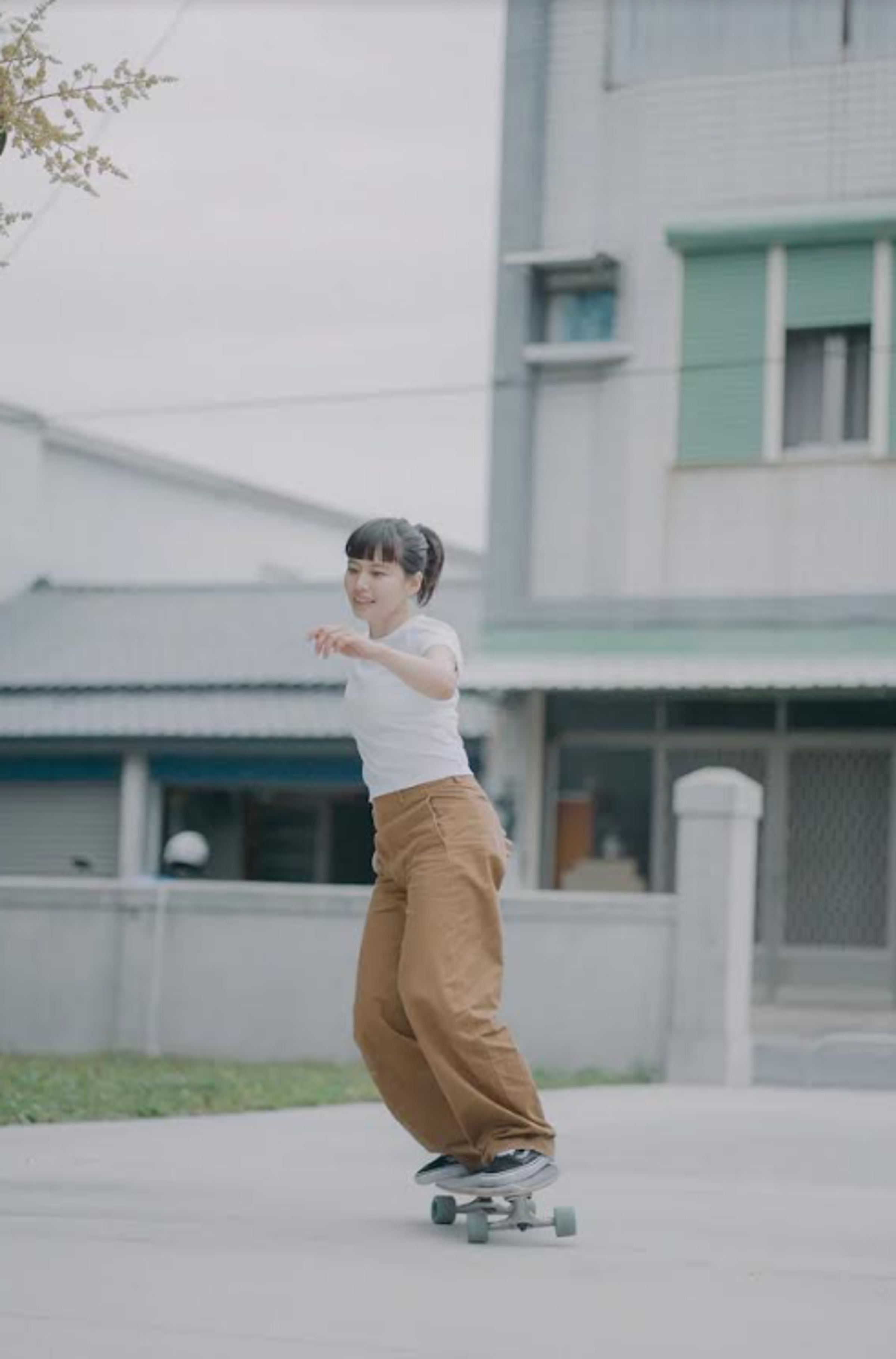 吳汶芳練滑板只練了幾個月。(聲勢文創娛樂)