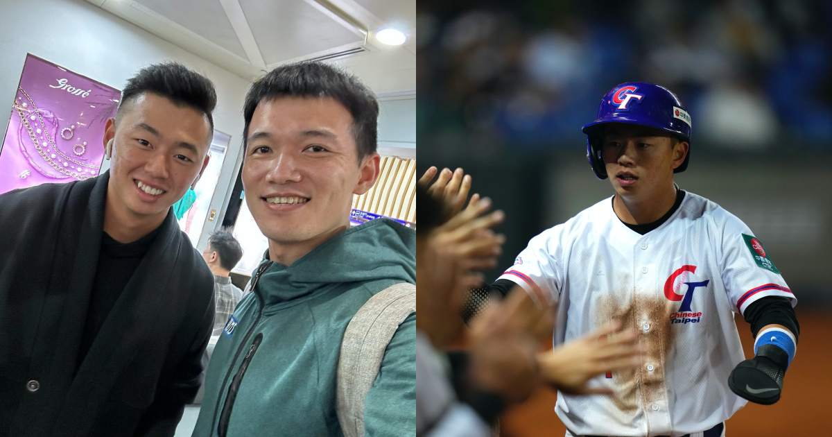 鄭宗哲（左圖左、右圖）在本屆經典賽表現亮眼，16日與「反指標國師」台南Josh（左圖右）同班機讓球迷很緊張。（翻攝自台南Josh臉書、悍創提供）