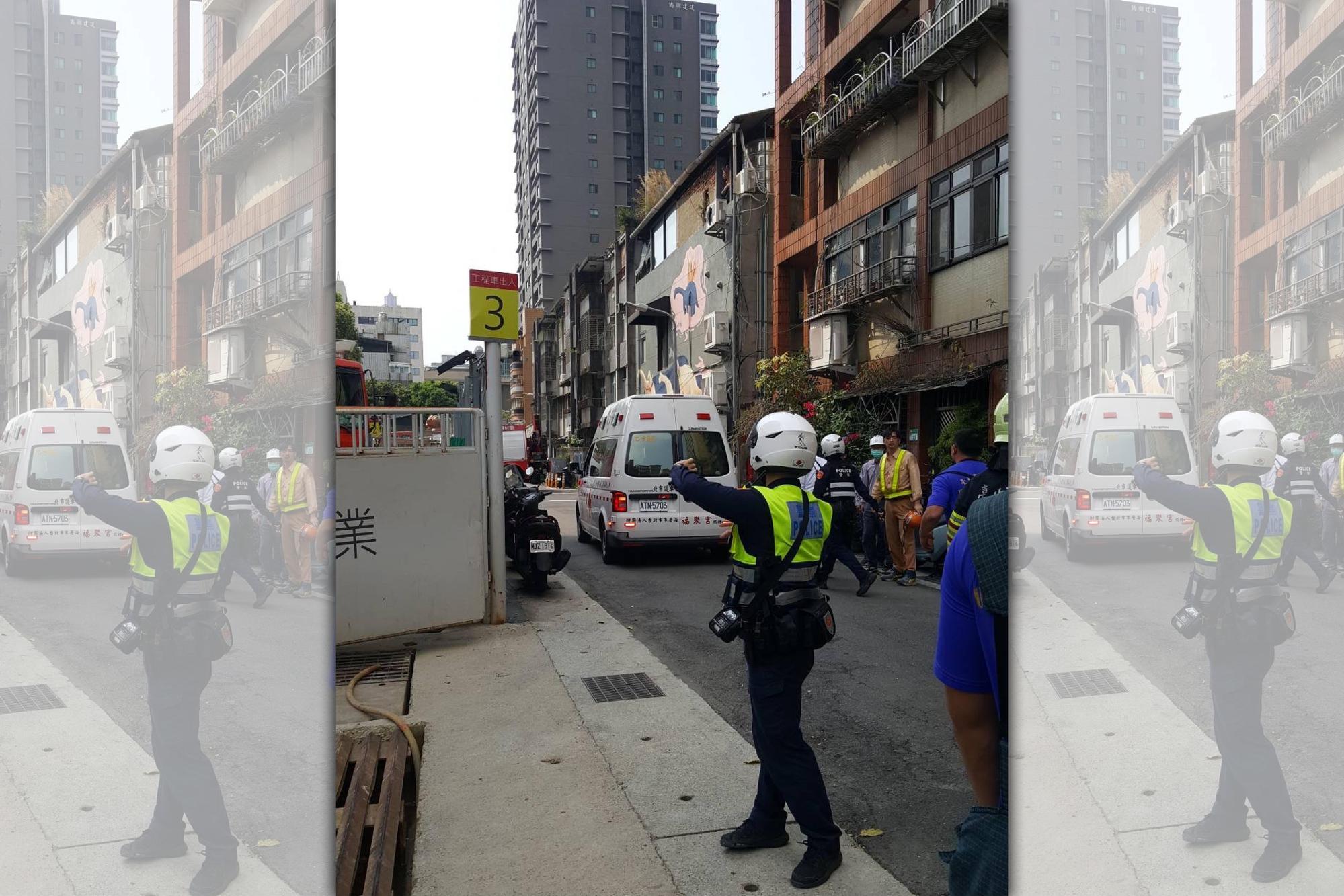 北市警消獲報後，緊急出動各式車輛前往救援。（翻攝畫面）