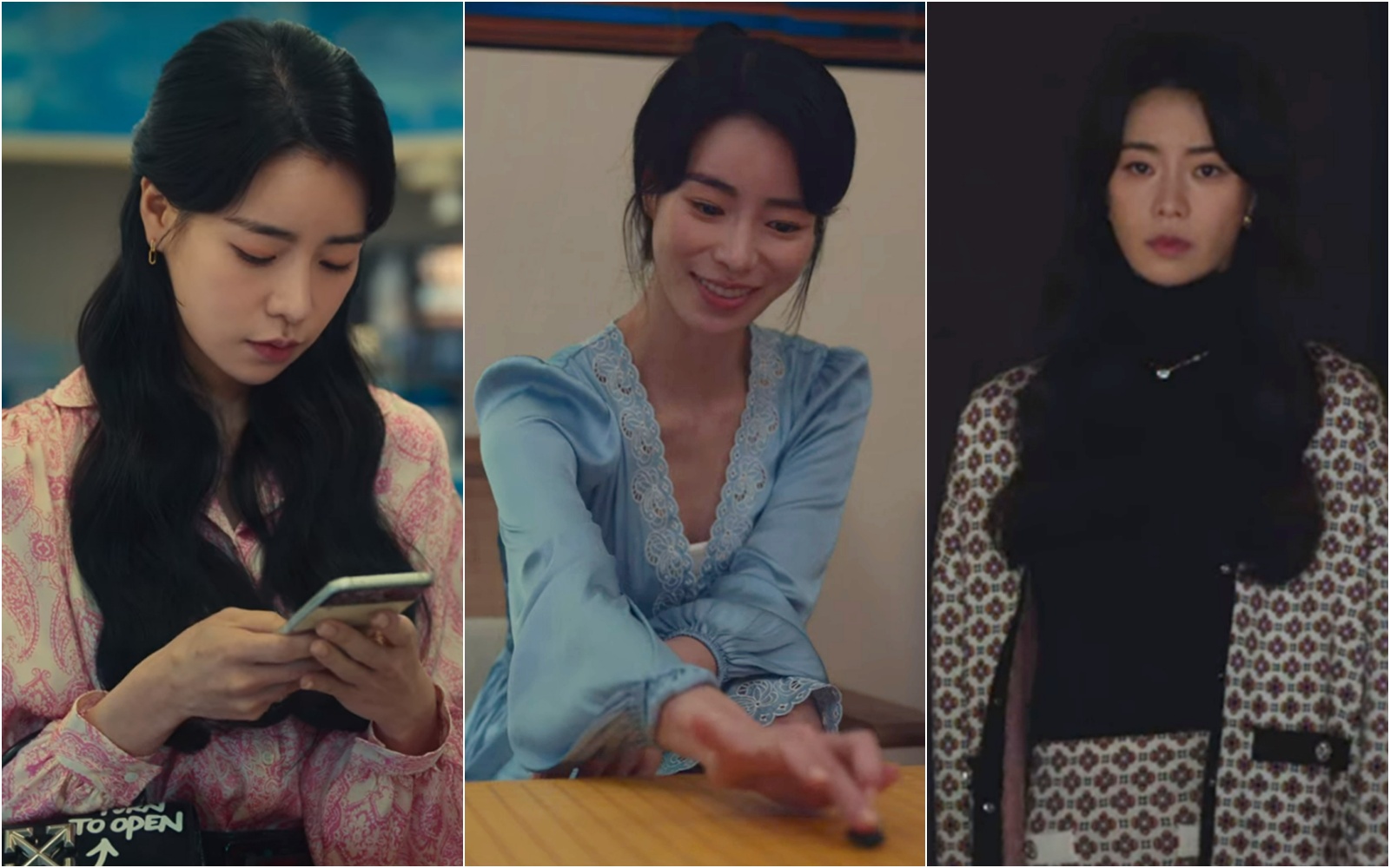 朴涎鎮（林智妍飾）在劇中多次穿著maje服裝。（NETFLIX提供）