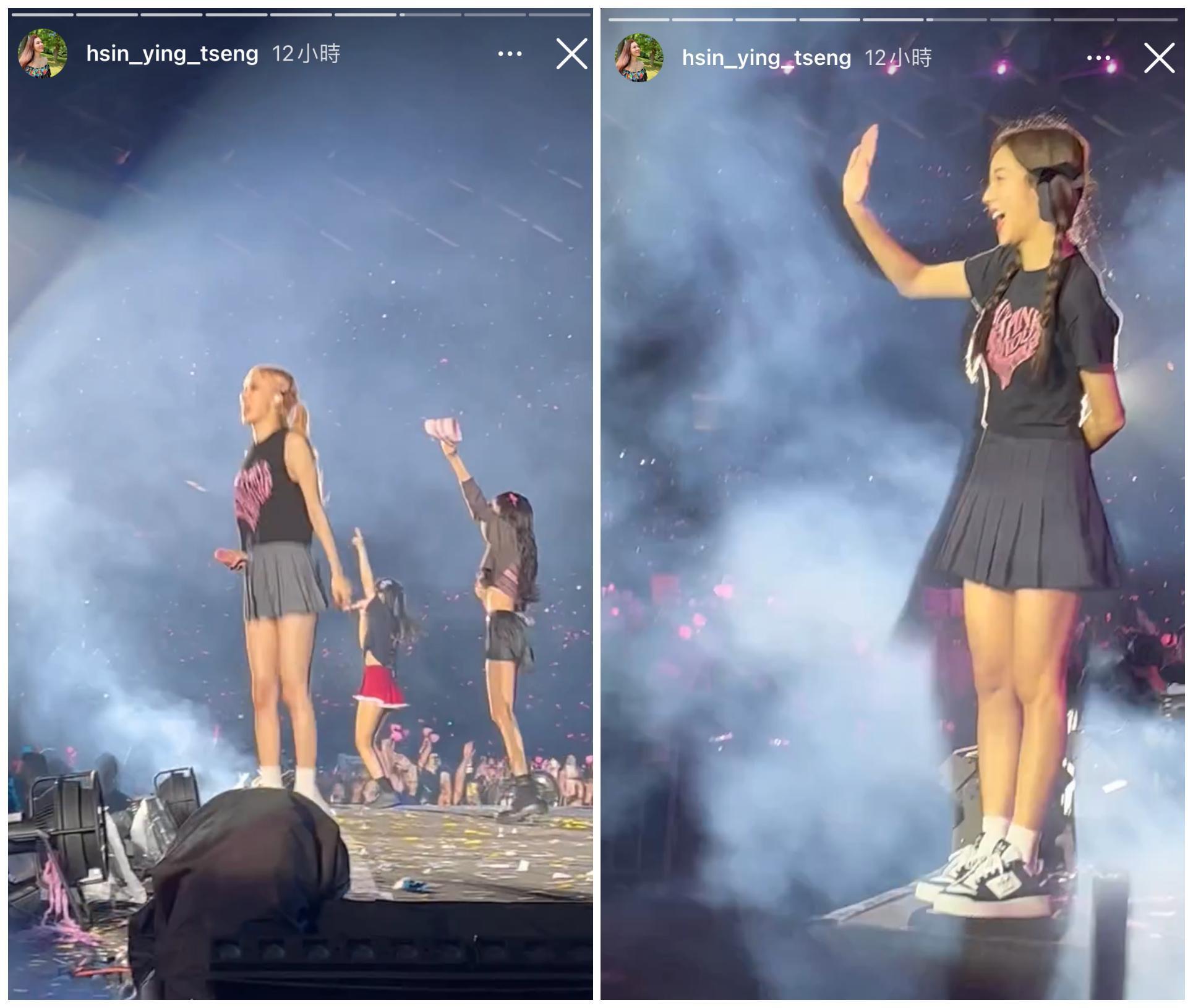曾馨瑩昨去高雄朝聖BLACKPINK演唱會。(翻攝曾馨瑩IG)