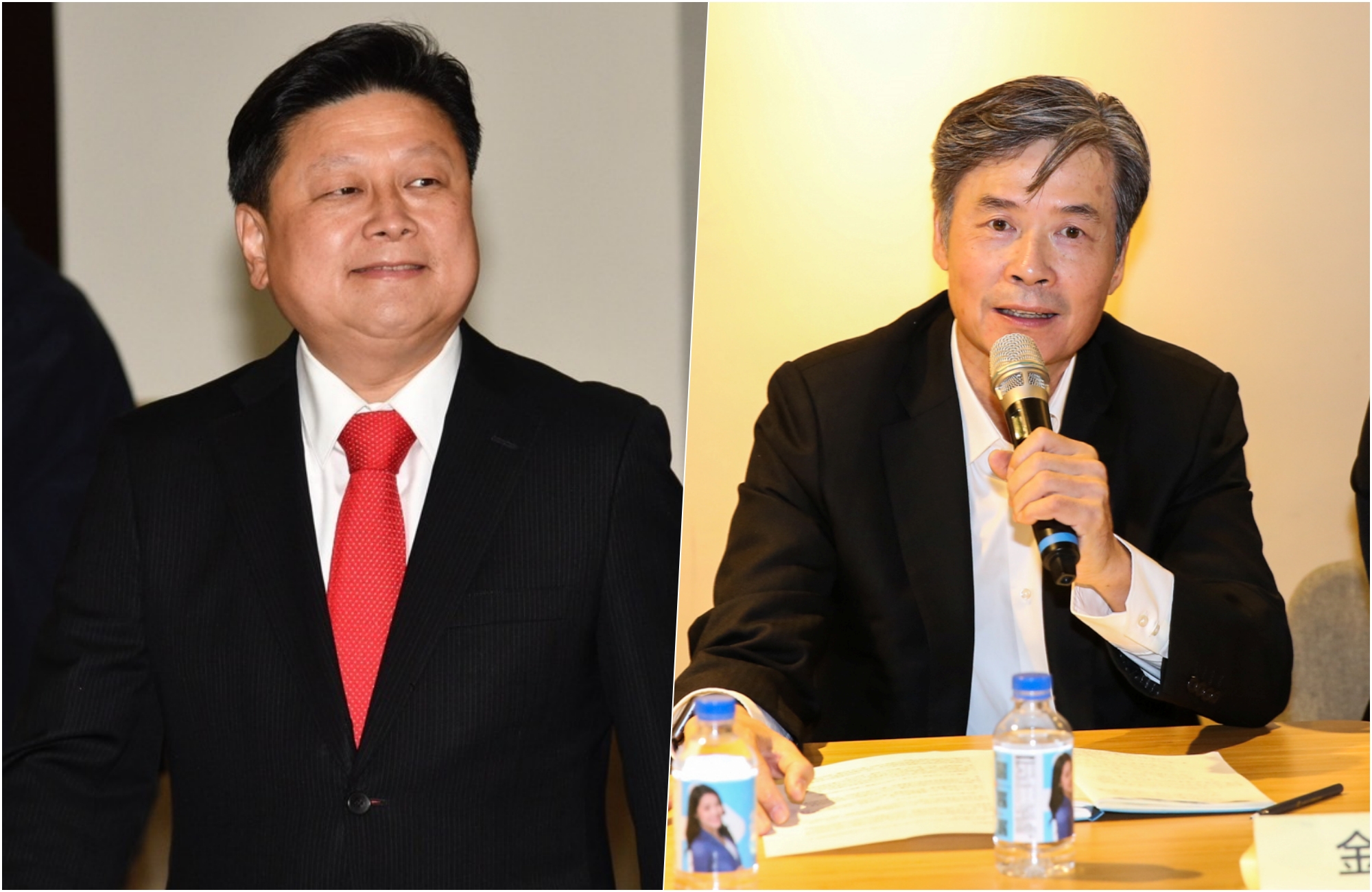 傅崐萁（左）近日在選策會引發的風波，讓金溥聰（右）不以為然，認為他根本是在削弱「最強母雞」。（本刊資料照）