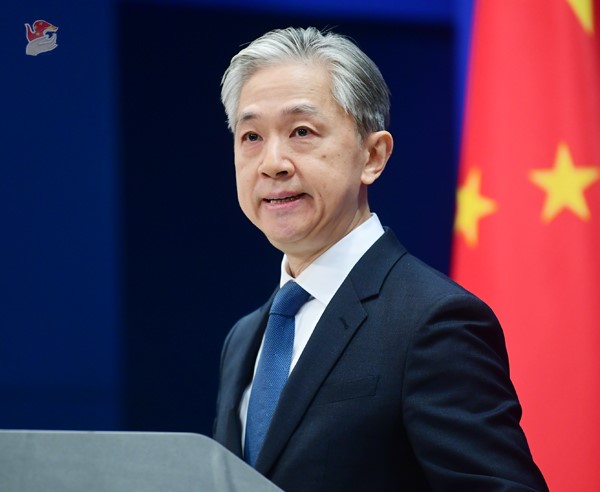 針對美國傳出試圖阻止宏都拉斯與台灣斷交，中國外交部發言人汪文斌開酸。（翻攝自中國外交部官網）