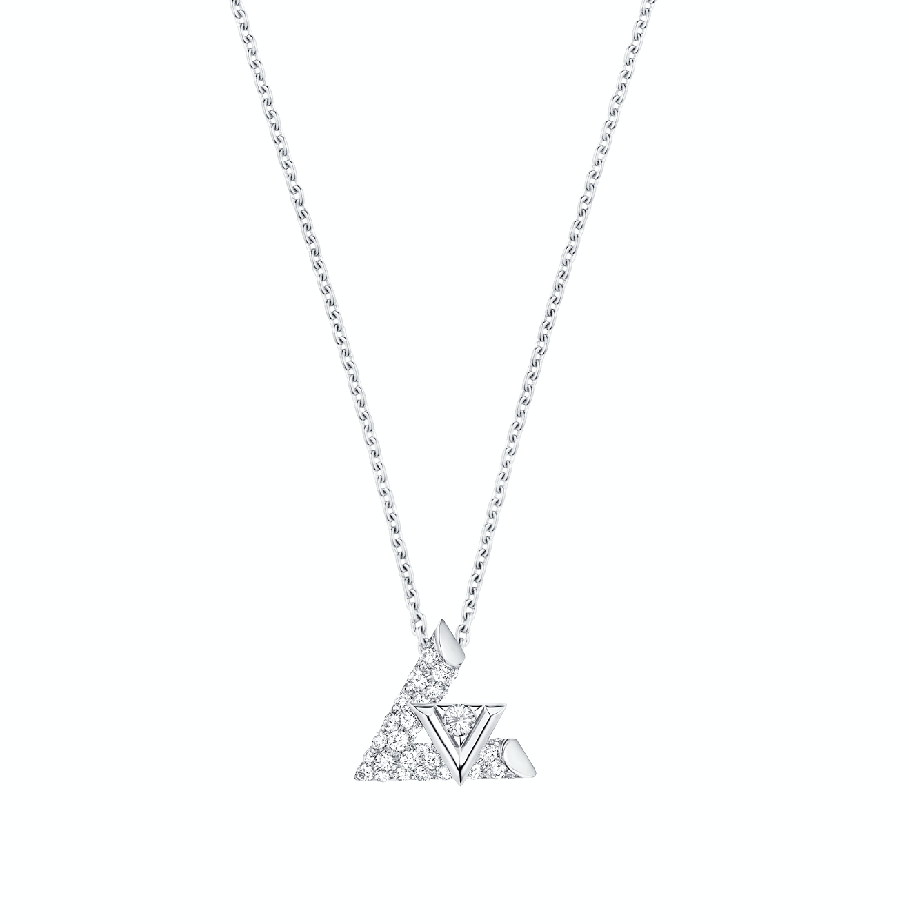 LV Volt One白金及密鑲鑽石吊墜。NT$187,000(路易威登提供)