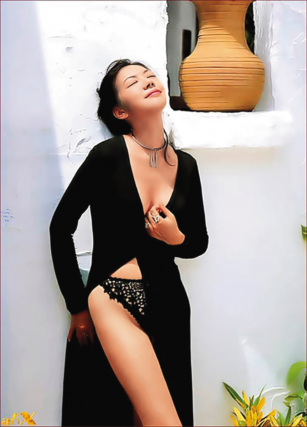 許嘉容年輕時曾拍攝過性感寫真集。(翻攝自寫真集)