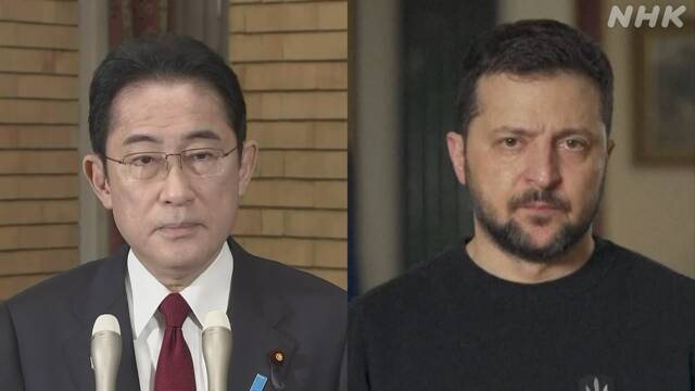 習近平見普丁之際，日首相岸田文雄「突擊式」訪烏克蘭。（翻自NHK畫面）