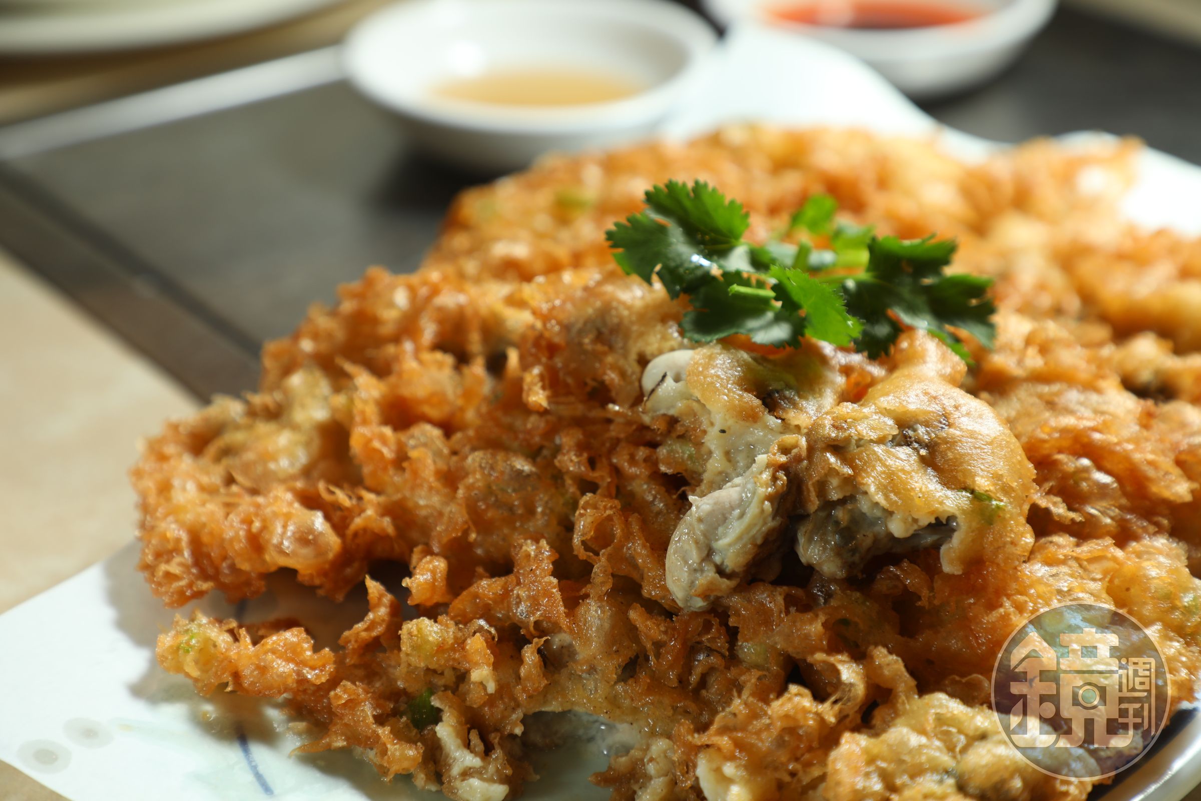 「潮州蠔餅」的薄脆麵衣非常加分。（港幣85元／份）