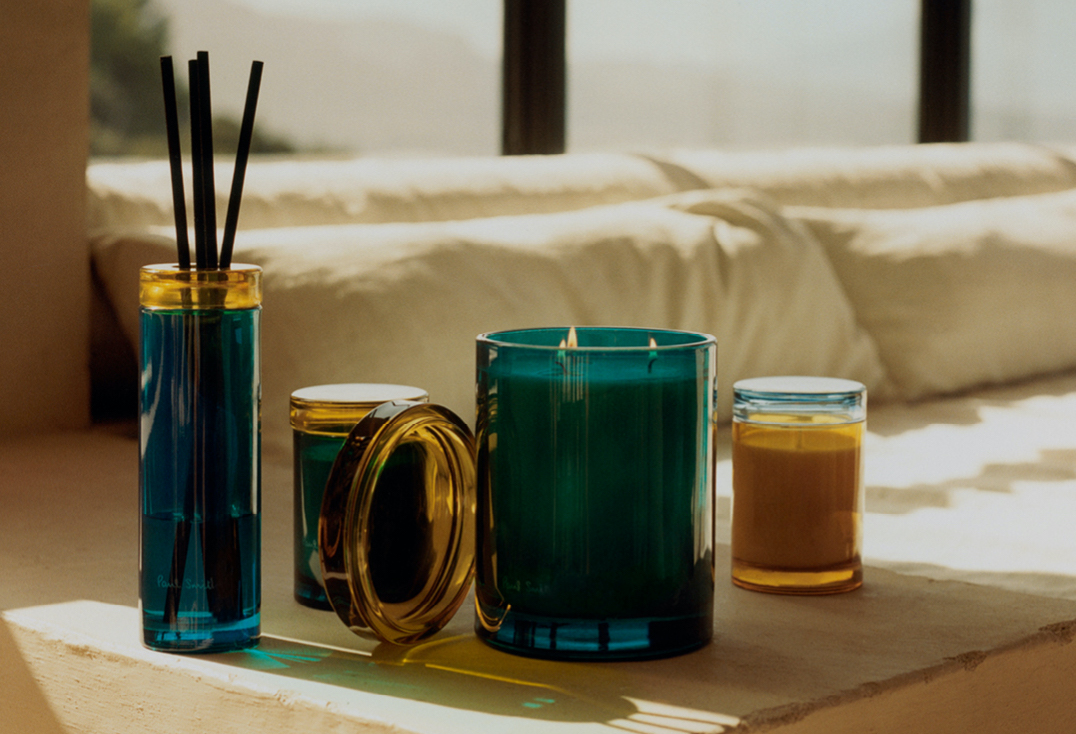 Paul Smith Sunseeker居家香氛系列以一段義大利的夏季假期記憶，重塑愉悅心情。（藍鐘提供）