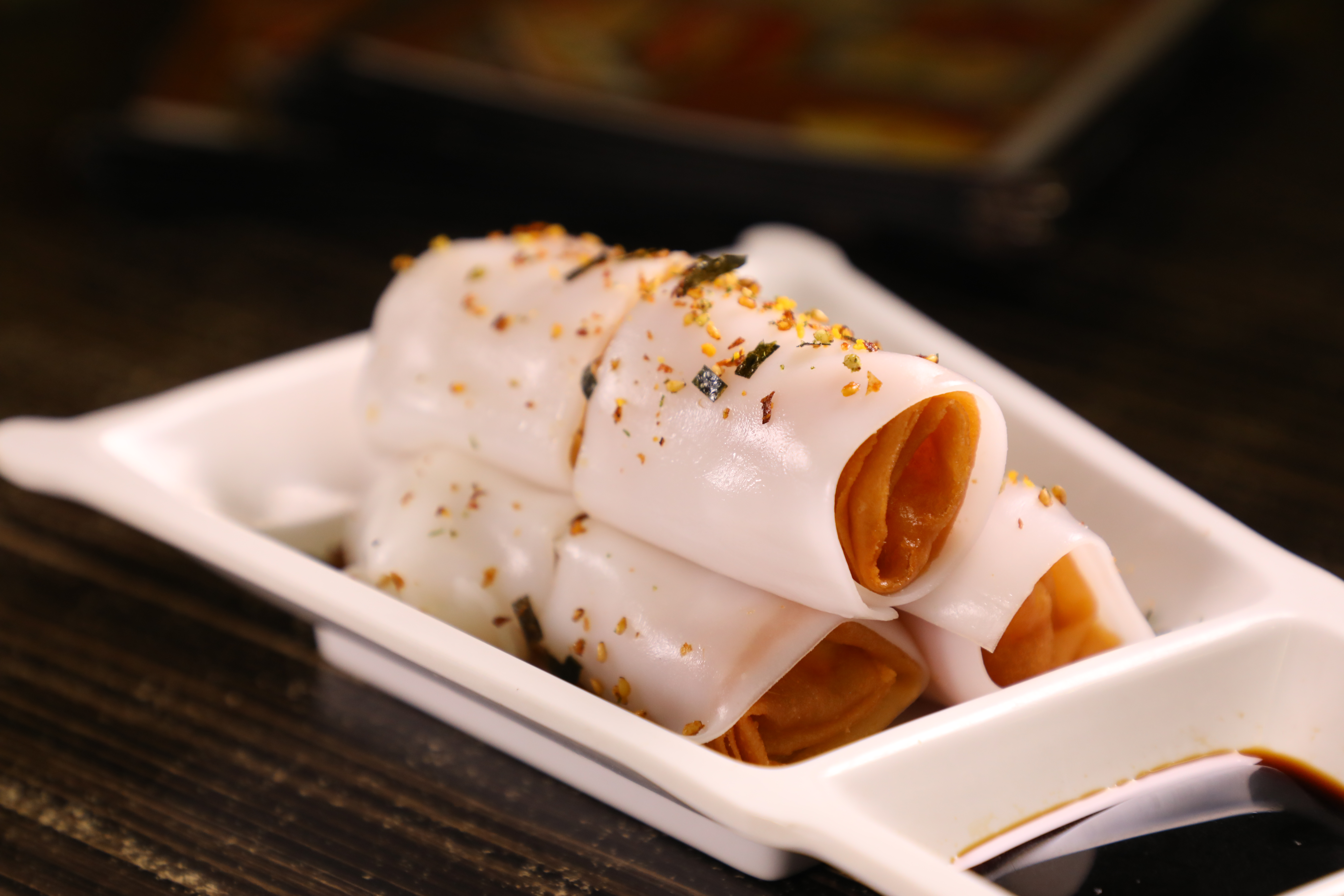 「春風得意腸」就是腸粉包油條。（港幣43元／份）