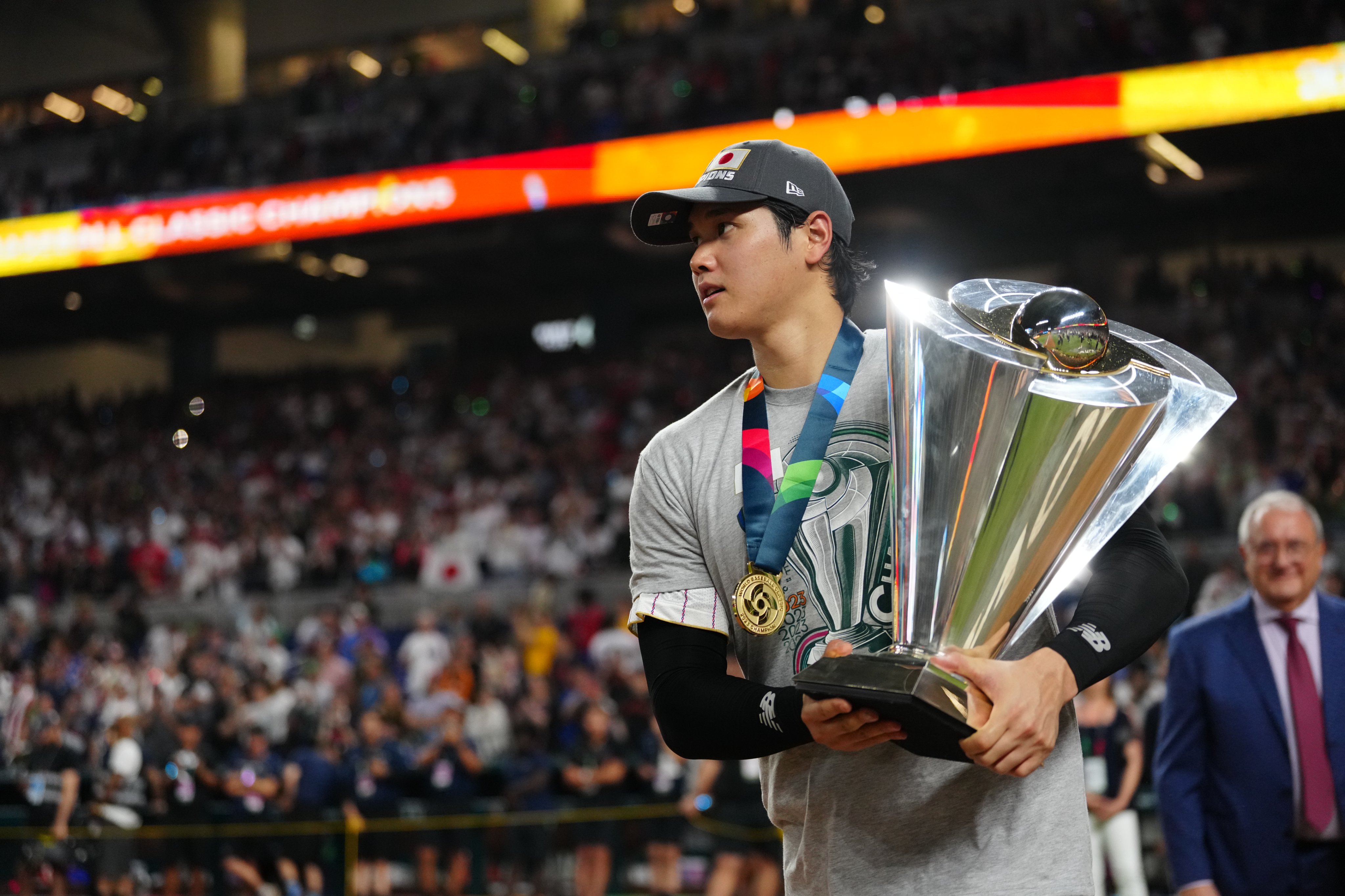 大谷翔平為日本拿下經典賽冠軍並獲得MVP,完成自己人生中一大目標。(翻攝自推特@Angels)