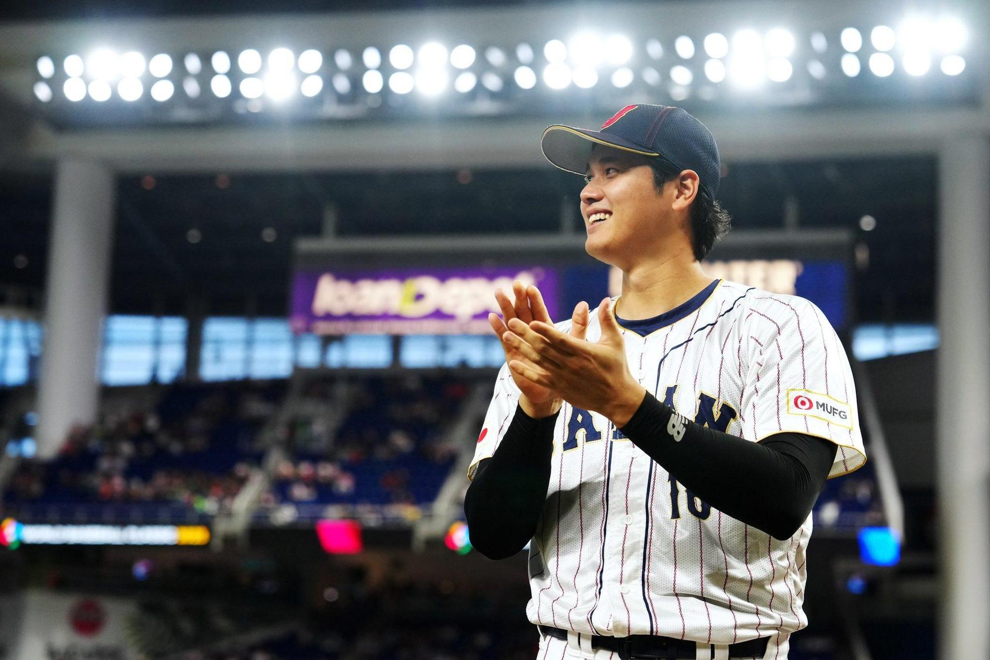 大谷翔平在WBC中以二刀流身分出賽,幫助日本隊拿下冠軍。(翻攝自推特@Angels)