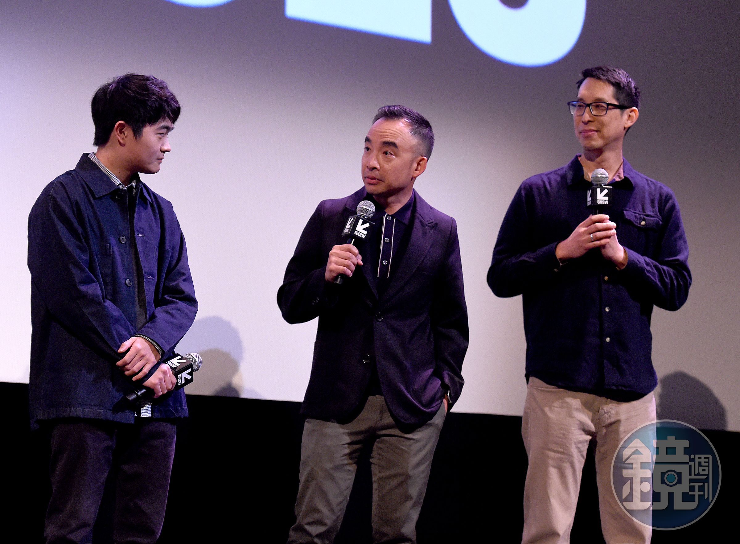 《西遊ABC》主角Ben Wang(左起)、監製馬勁騰、原著作者楊謹倫出席映後座談。(Disney+提供)