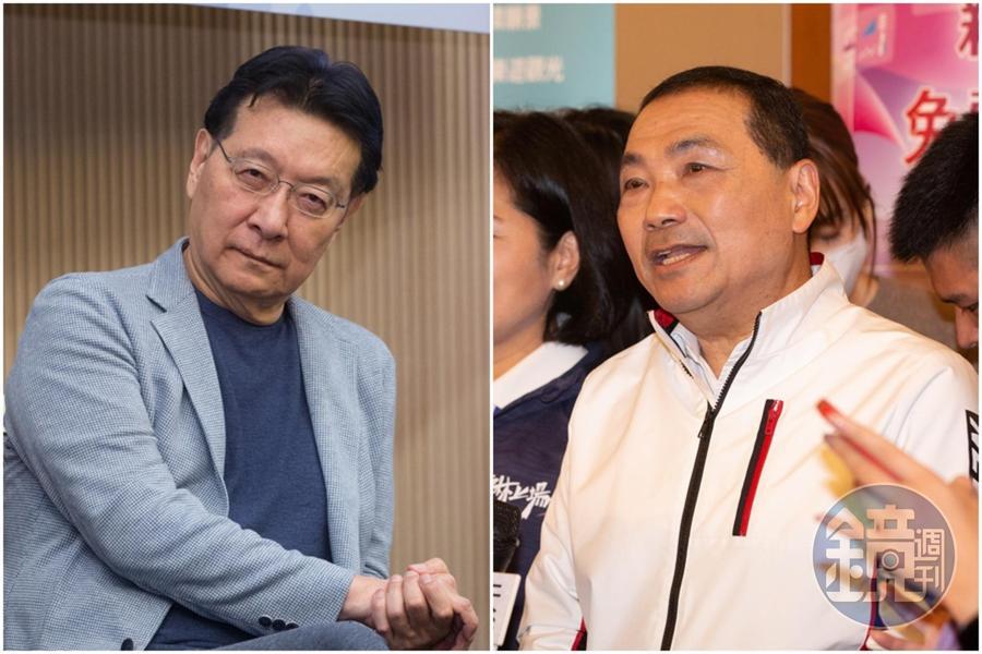 侯友宜(右圖)民調輸給賴清德,趙少康(左圖)對國民黨喊話,希望盡快徵召不要再拖下去。