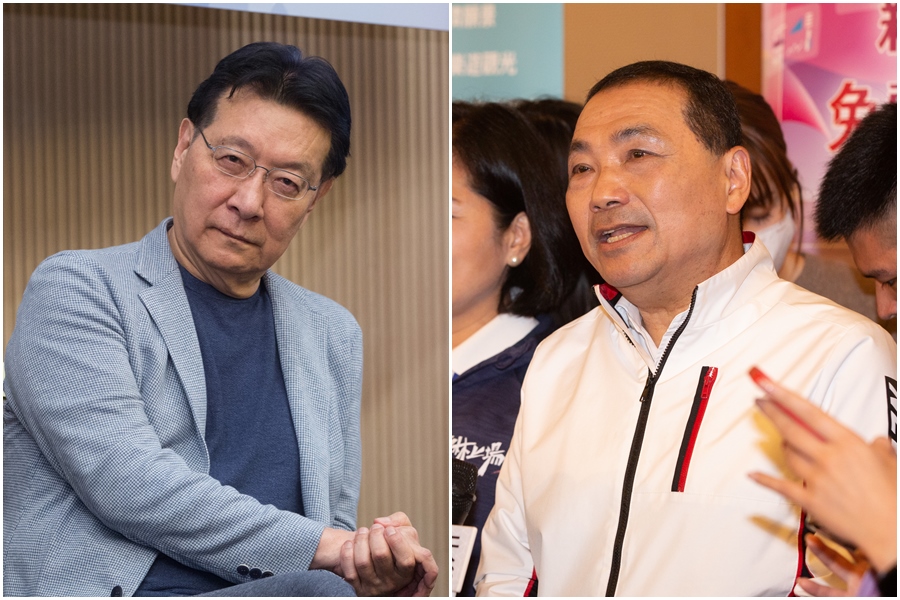 侯友宜（右圖）民調輸給賴清德，趙少康（左圖）對國民黨喊話，希望盡快徵召不要再拖下去。