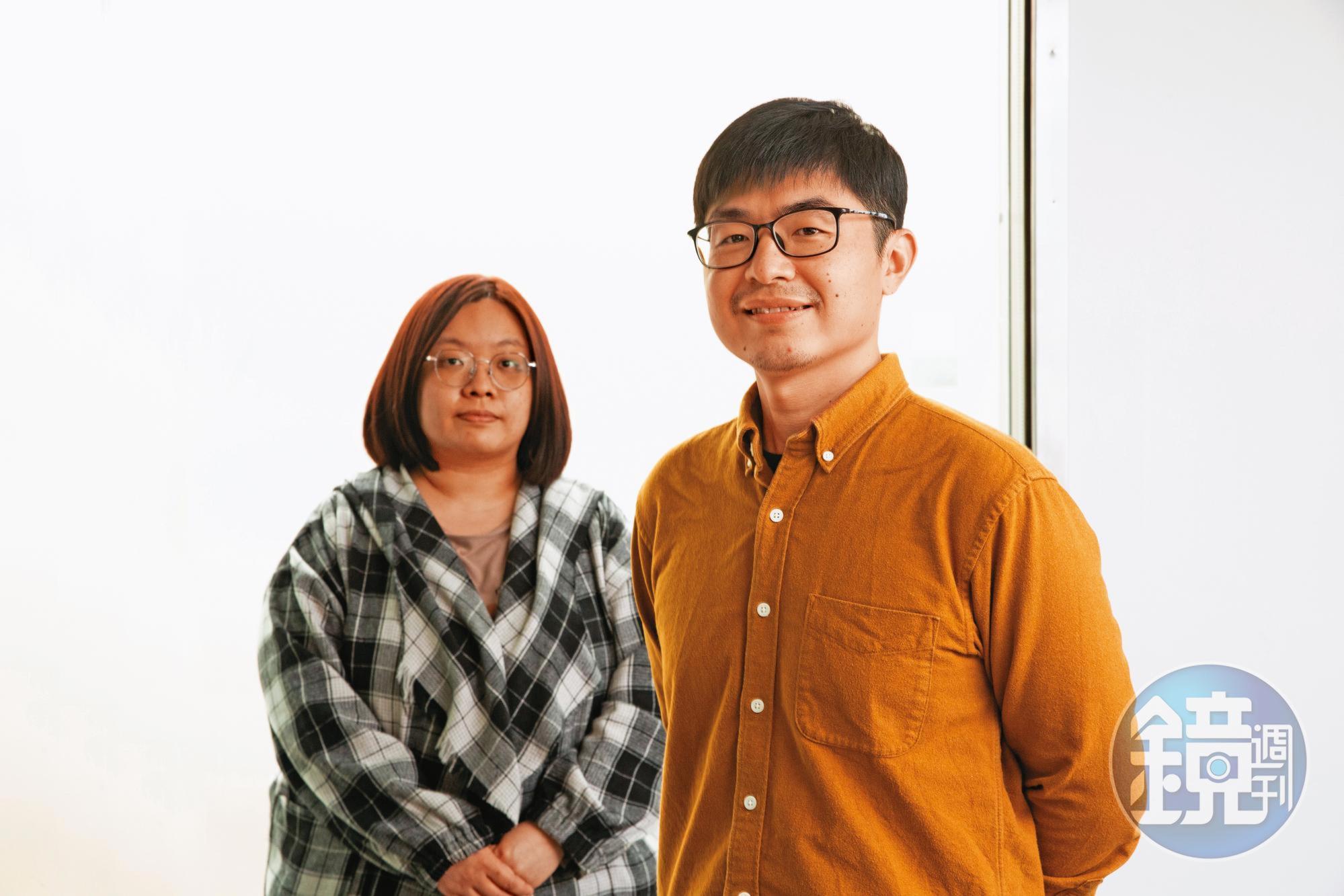 製作人吳秉育(右)帶領逾20人團隊開發《女鬼橋 開魂路》。左為編劇施藝蓁。