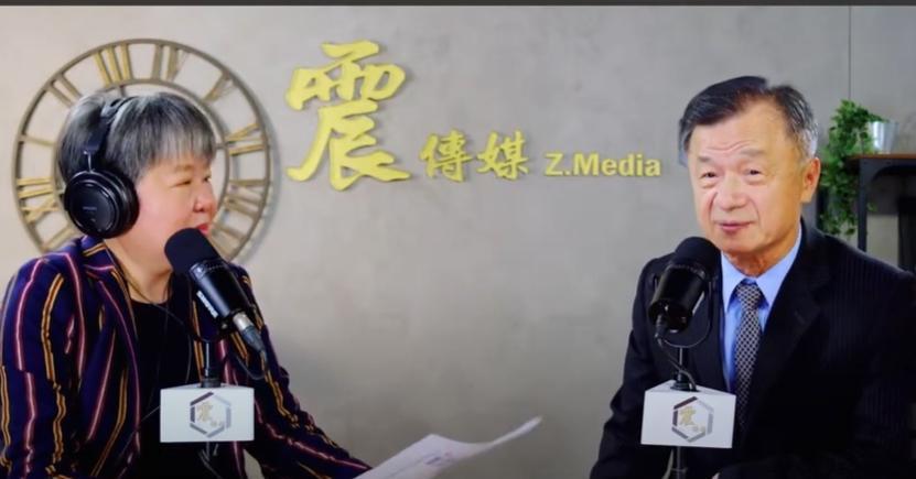 邱太三接受網路直播節目「新聞不芹菜」主持人黃光芹專訪。(翻攝自Z.Media震傳媒YouTube)