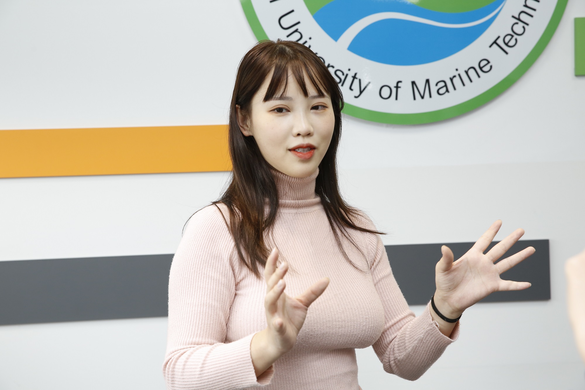 咪妃產後決定進修學習,目前是海大海洋休閒觀光系碩士班二年級學生。
