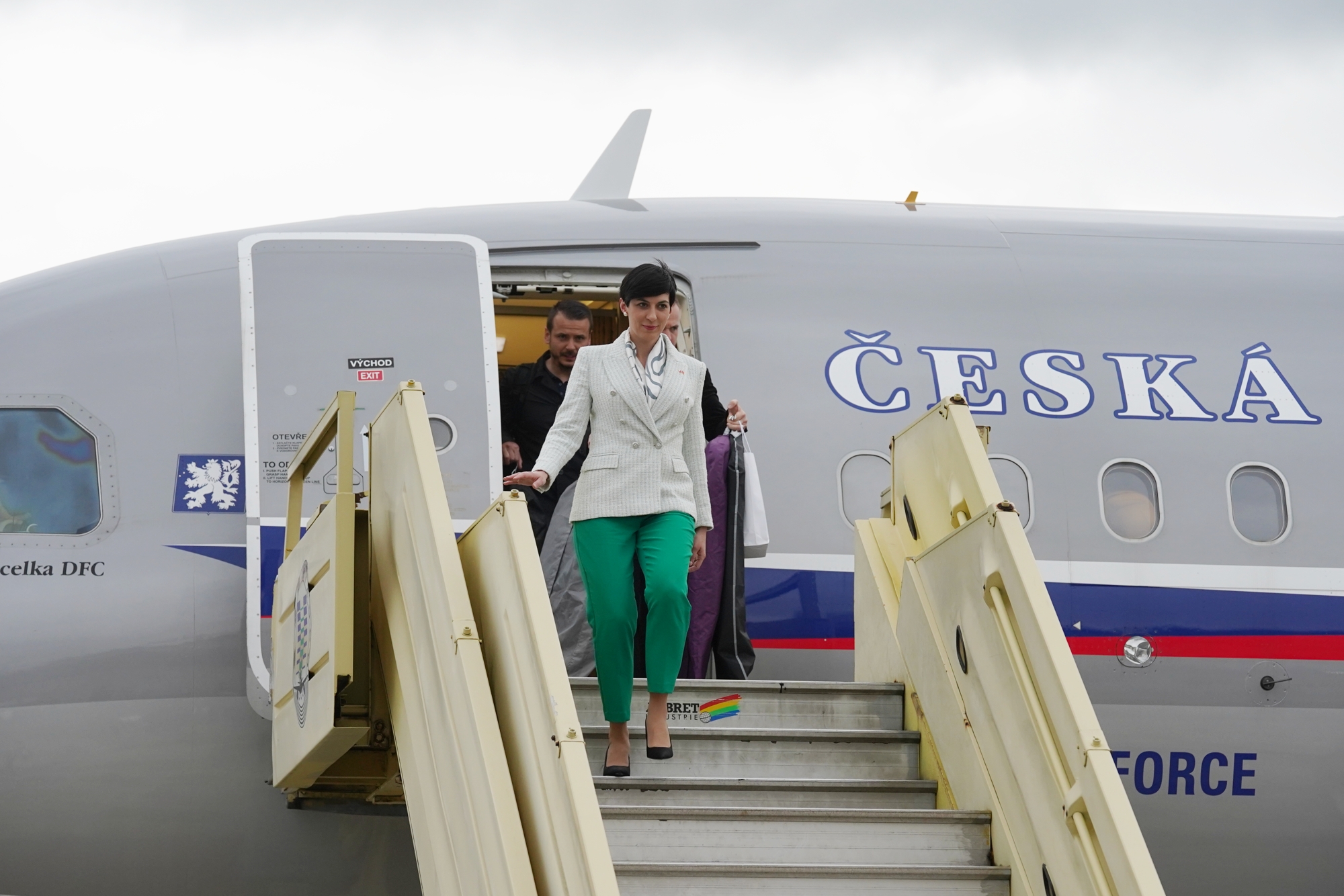 面對此行受中國抗議，艾達莫娃表示，堅持此行就是因為兩國是友人要互相支持。（翻攝自推特@MOFA_Taiwan）