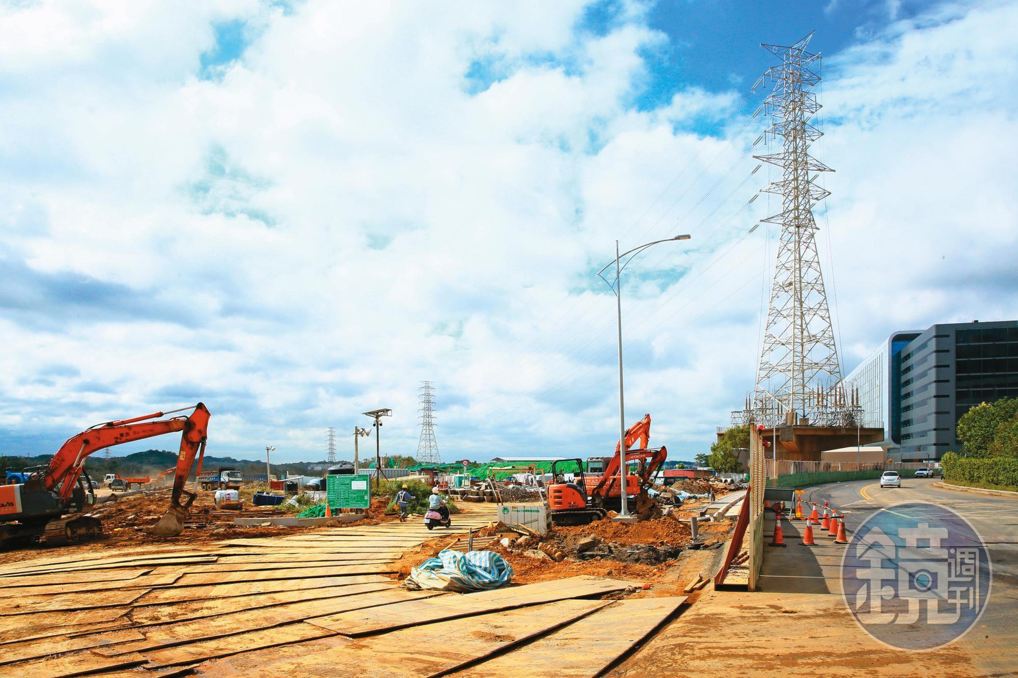 竹科寶山園區擴建工程已完成土地徵收作業，目前正在進行整地。