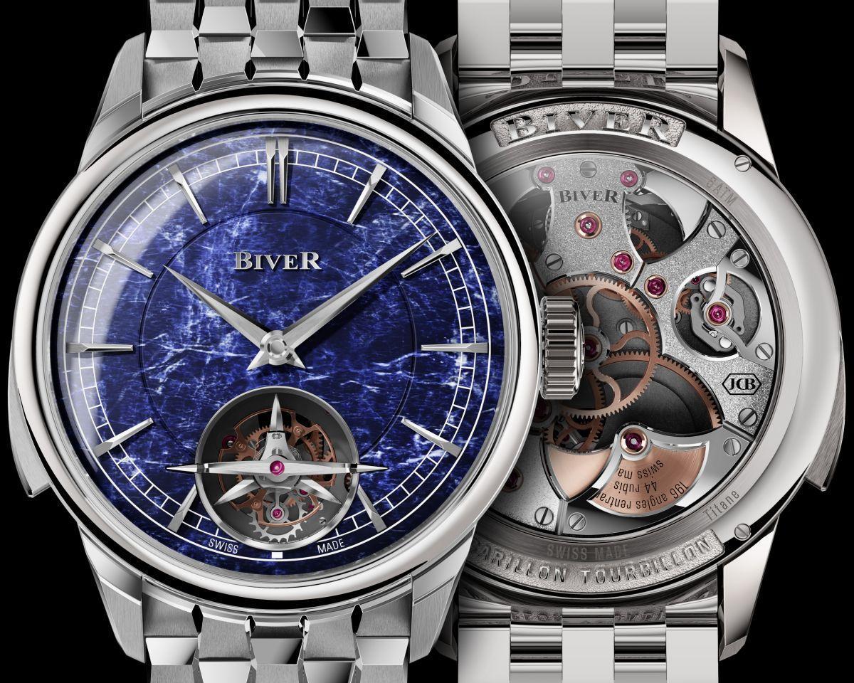 BIVER The Carillon Tourbillon微型自動陀教堂音簧三鎚三問陀飛輪錶款。定價約550,000美元起。