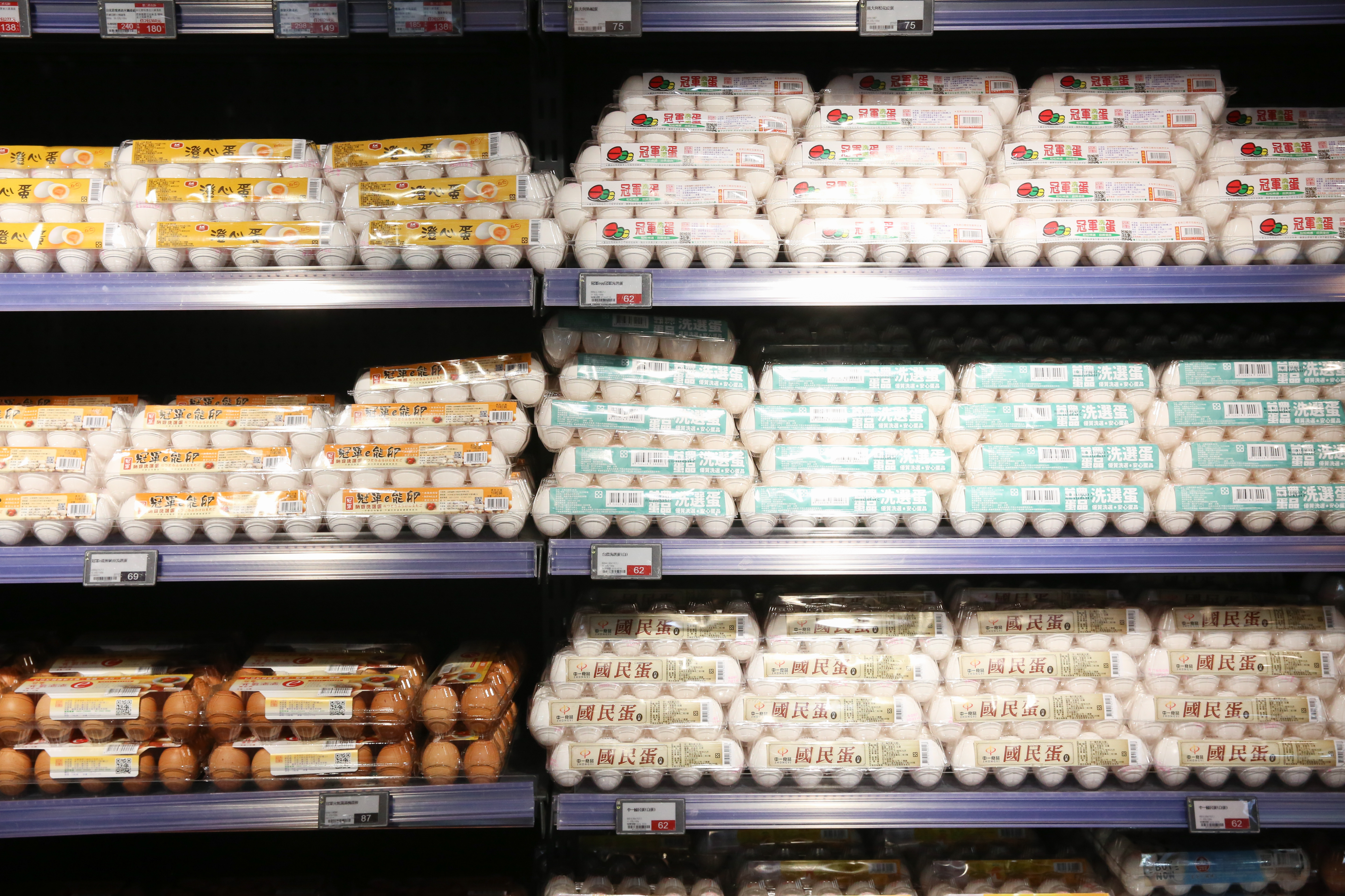 全聯、家樂福今開賣進口雞蛋，最便宜一盒僅68元（10顆）。示意圖，圖中雞蛋非進口雞蛋。（本刊資料照）