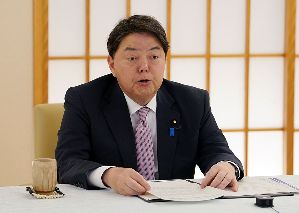 日本外務大臣林芳正預計4月初訪問中國，並會見中國外交部長秦剛。（翻攝自推特@MofaJapan_en）