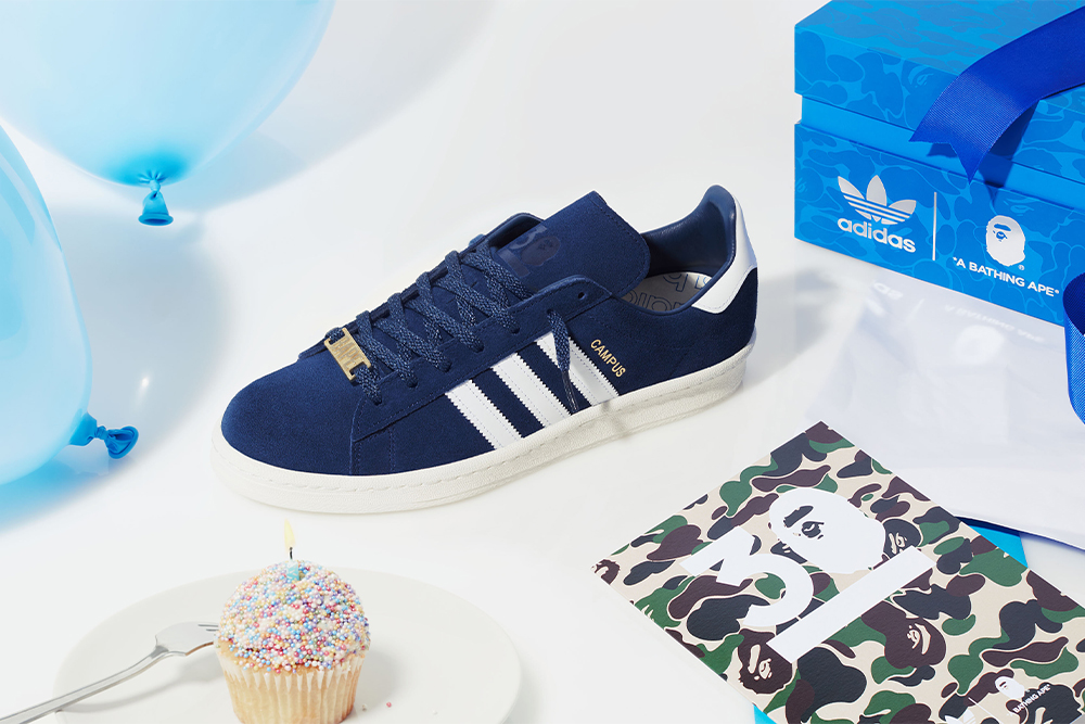 BAPE × adidas Originals CAMPUS 80S聯乘系列，NT$5,290。（I.T Taiwan提供）
