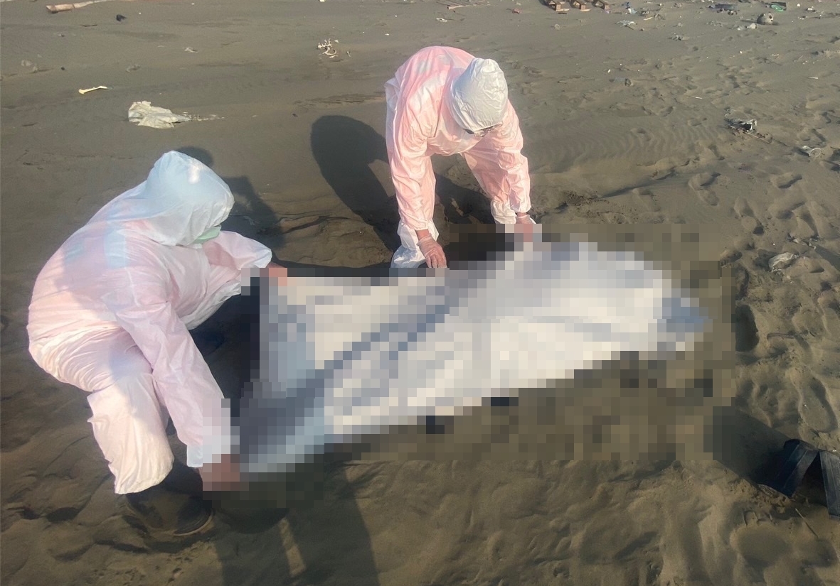 近日中南部海岸發現多具浮屍，疑遭人蛇集團海上丟包致死。（翻攝畫面）