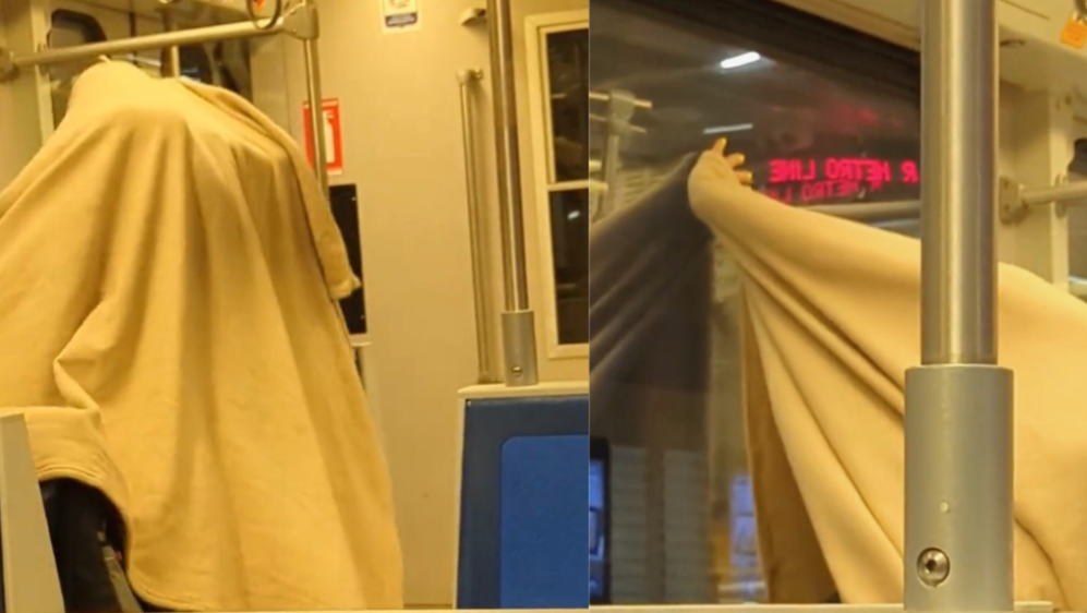 手一鬆、布一滑,她全裸了!男女激情「列車便當」玻璃無碼反射。(翻自《Alberta Report》)