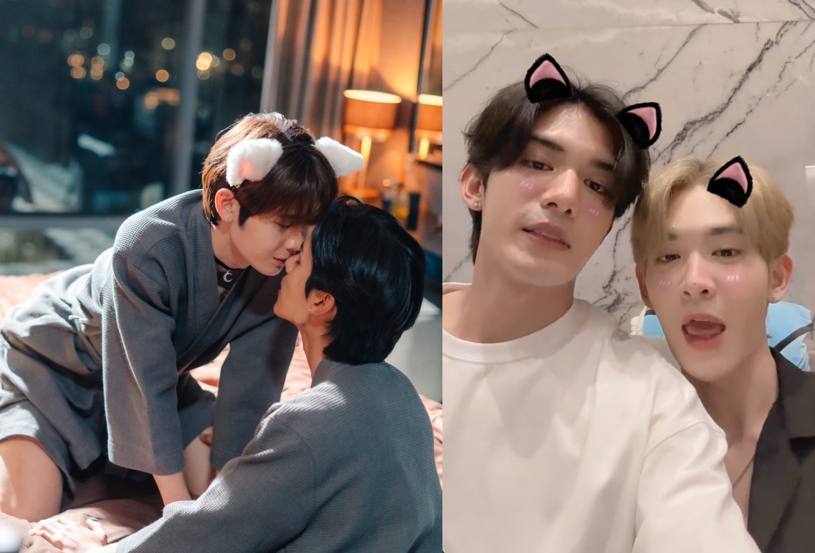 泰BL劇《床伴》上演「貓咪Cosplay」親密場景尺度超火辣。（翻攝Net推特）