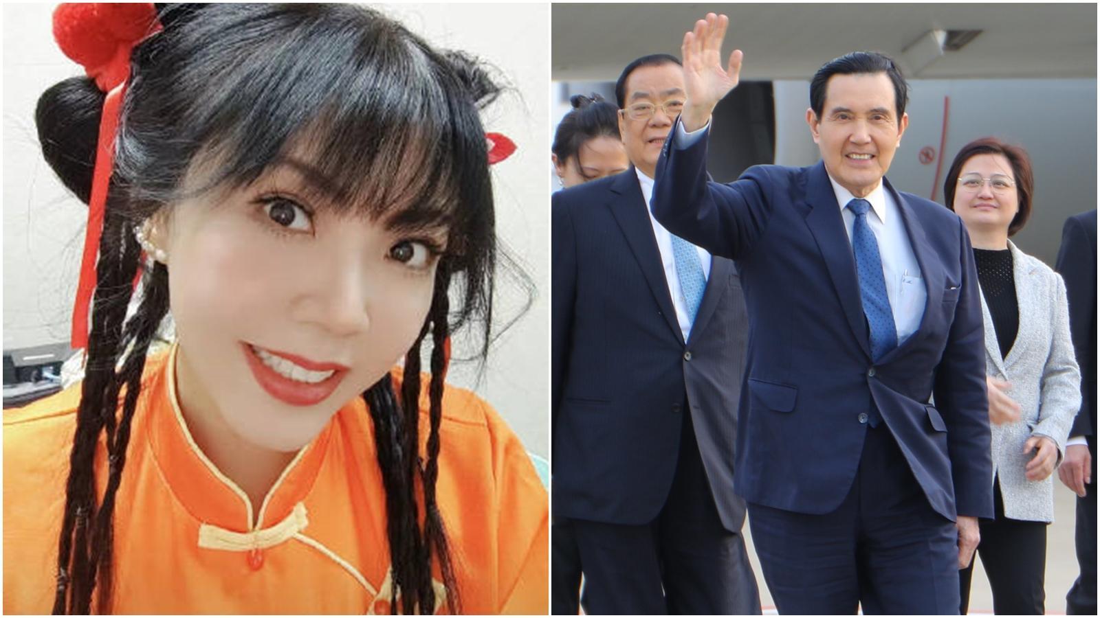 劉樂妍在微博上發文高談闊論提及自己對馬英九的想法。(翻攝自微博@劉樂妍、馬英九辦公室提供)
