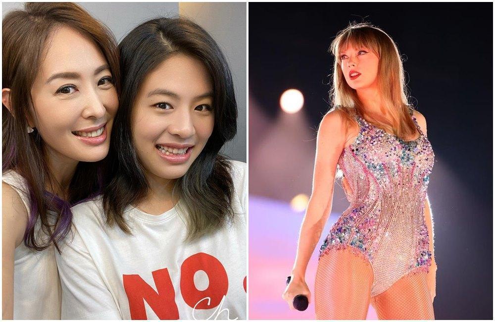 賈永婕大女兒安安近日到拉斯維加斯朝聖泰勒絲的演唱會。(翻攝賈永婕臉書、Taylor Swift IG)
