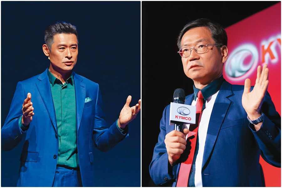 光陽23年來首度痛失油車銷售冠軍，柯勝峯（左）出手改革掌兵符，拚2024年重返榮耀。柯俊斌（右）續掌油車通路，強調以執行長身分率領光陽銷售成長。