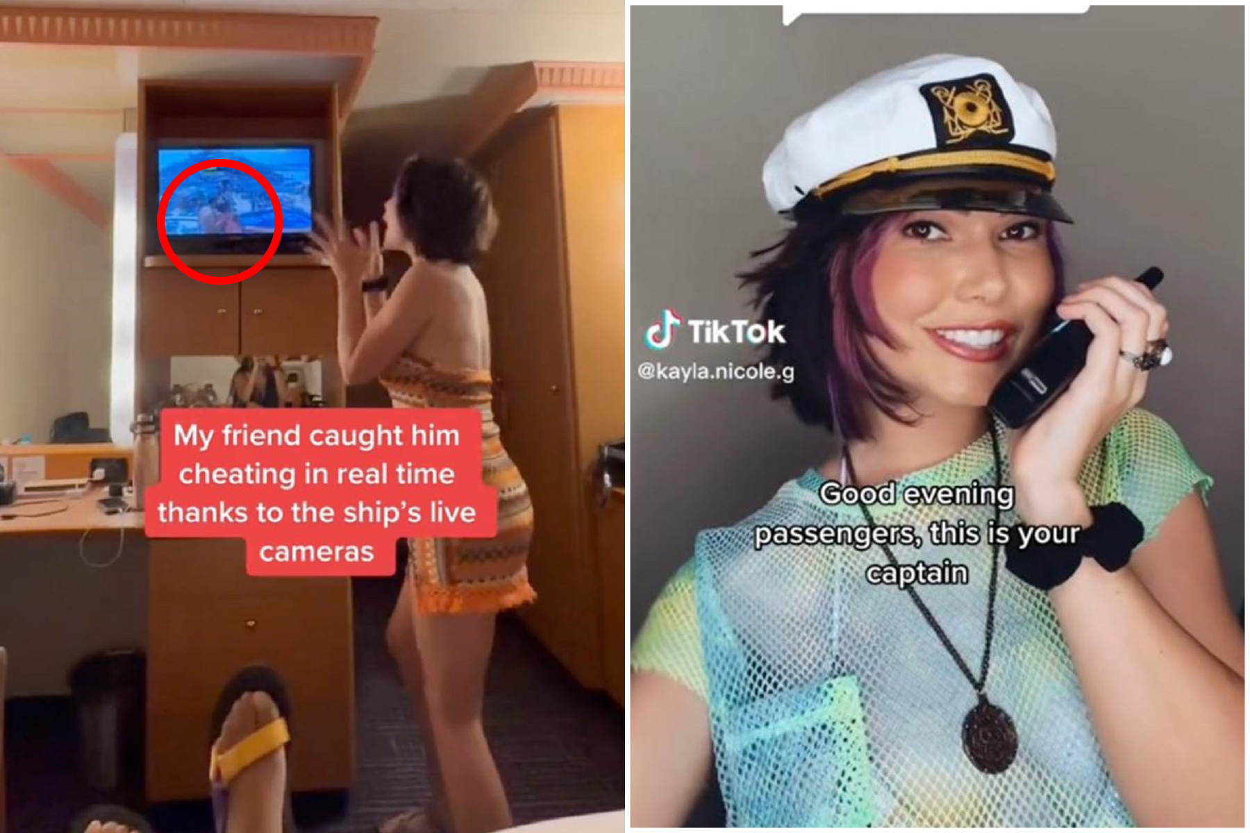 人在做監視器在錄！網美看即時影像意外捉姦，鏡頭清楚拍到男友偷把妹。（翻自TikTok）