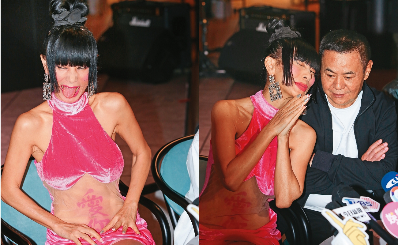 白靈不改直白本性，吐舌問蔡振南「你叫什麼名字」，這舌頭根本《倩女幽魂》姥姥等級。（怕.jpg）