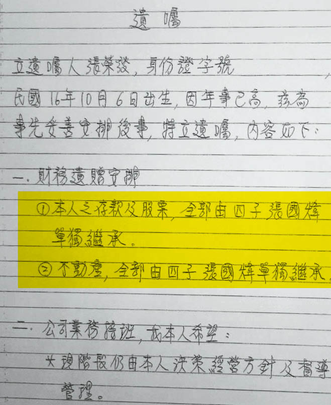 張榮發生前立下遺囑，財產全由張國煒獨得，2016年引爆爭訟，至今未平息。（資料照片）