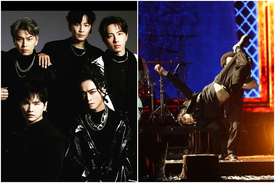 Energy在五月天高雄演唱會驚喜合體，團員牛奶其實是負傷演出。（翻攝自葉乃文 nick臉書）