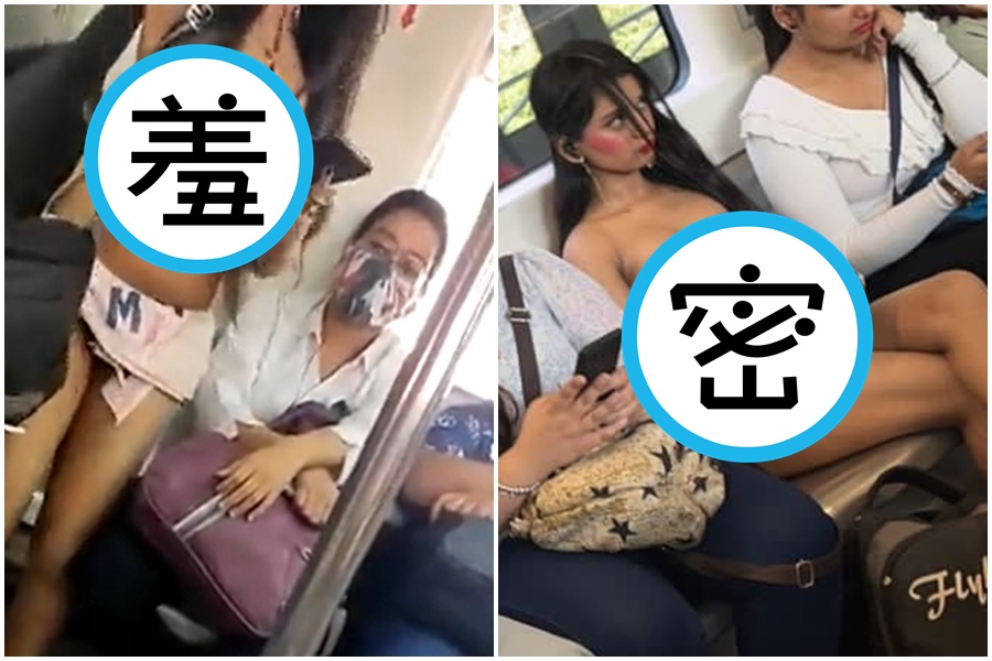 印度女子恰娜娜（Rhythm Chanana）因穿著尺度過大，遭地鐵公司警告。（翻攝自推特）
