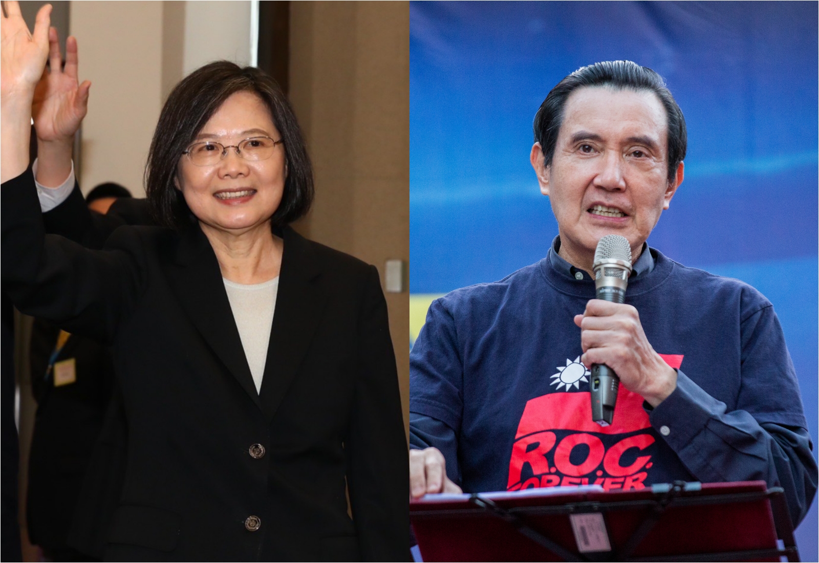 蔡英文稱兩岸互不隸屬，並表示馬英九的論述不符現在的事實，馬辦不滿發聲反擊。（本刊資料照）