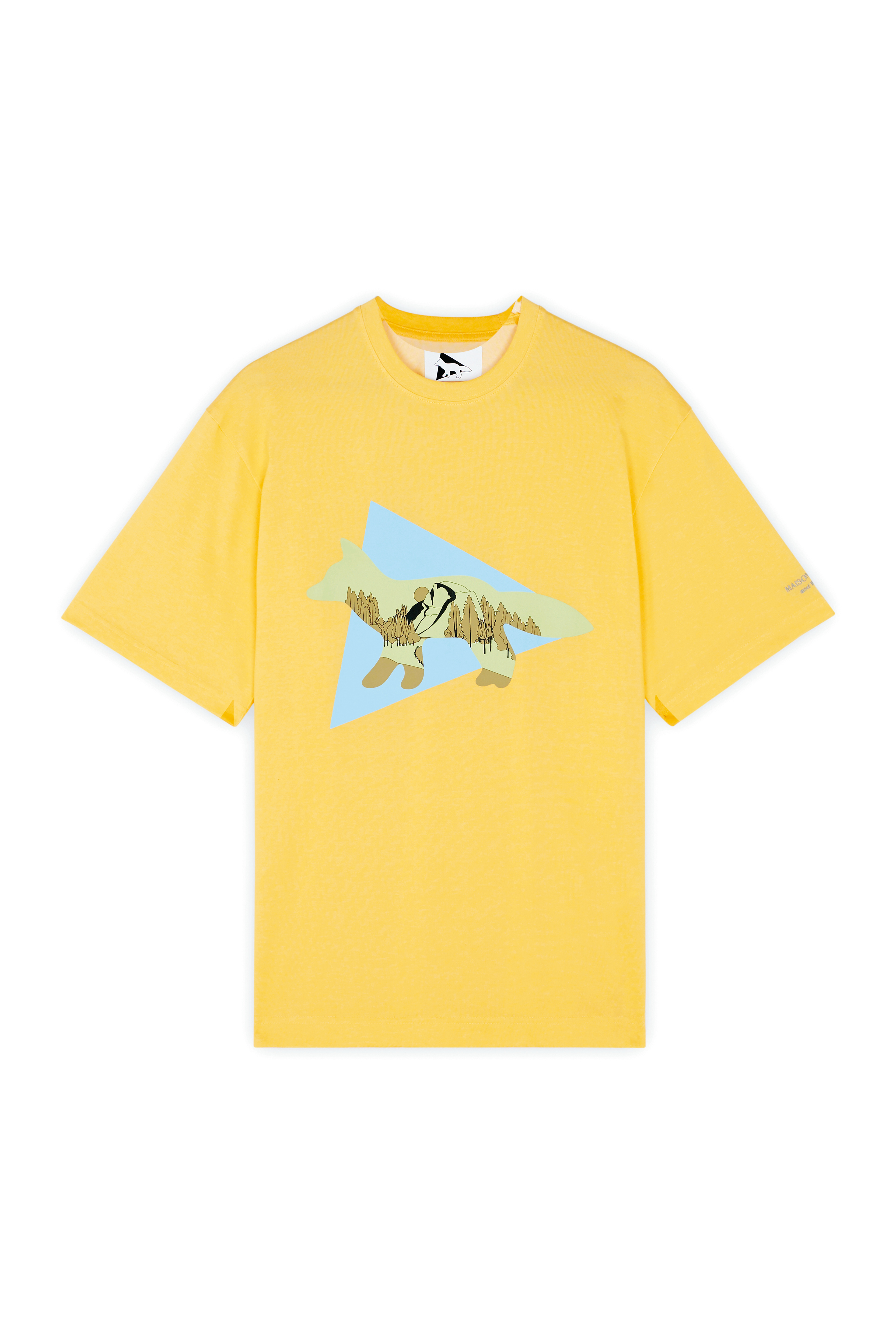 鵝黃色聯名Logo T-shirt 價格店洽 （Maison Kitsuné提供） 