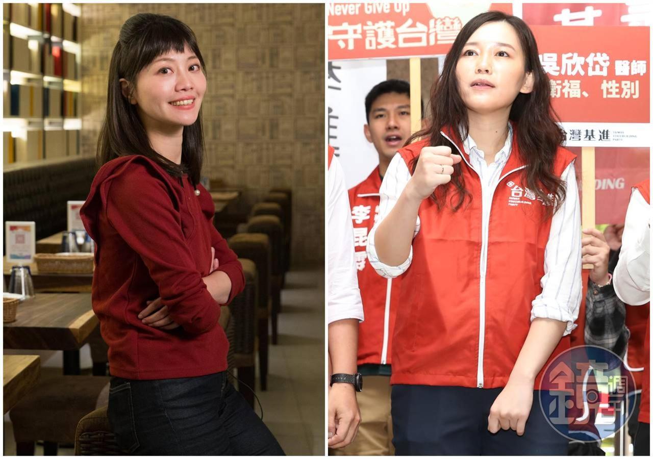 台灣基進吳欣岱（右）有意角逐港湖區立委，若最終她與現任立委高嘉瑜（左）都參選，將可能將導致泛綠分裂。（合成照，本刊資料照）