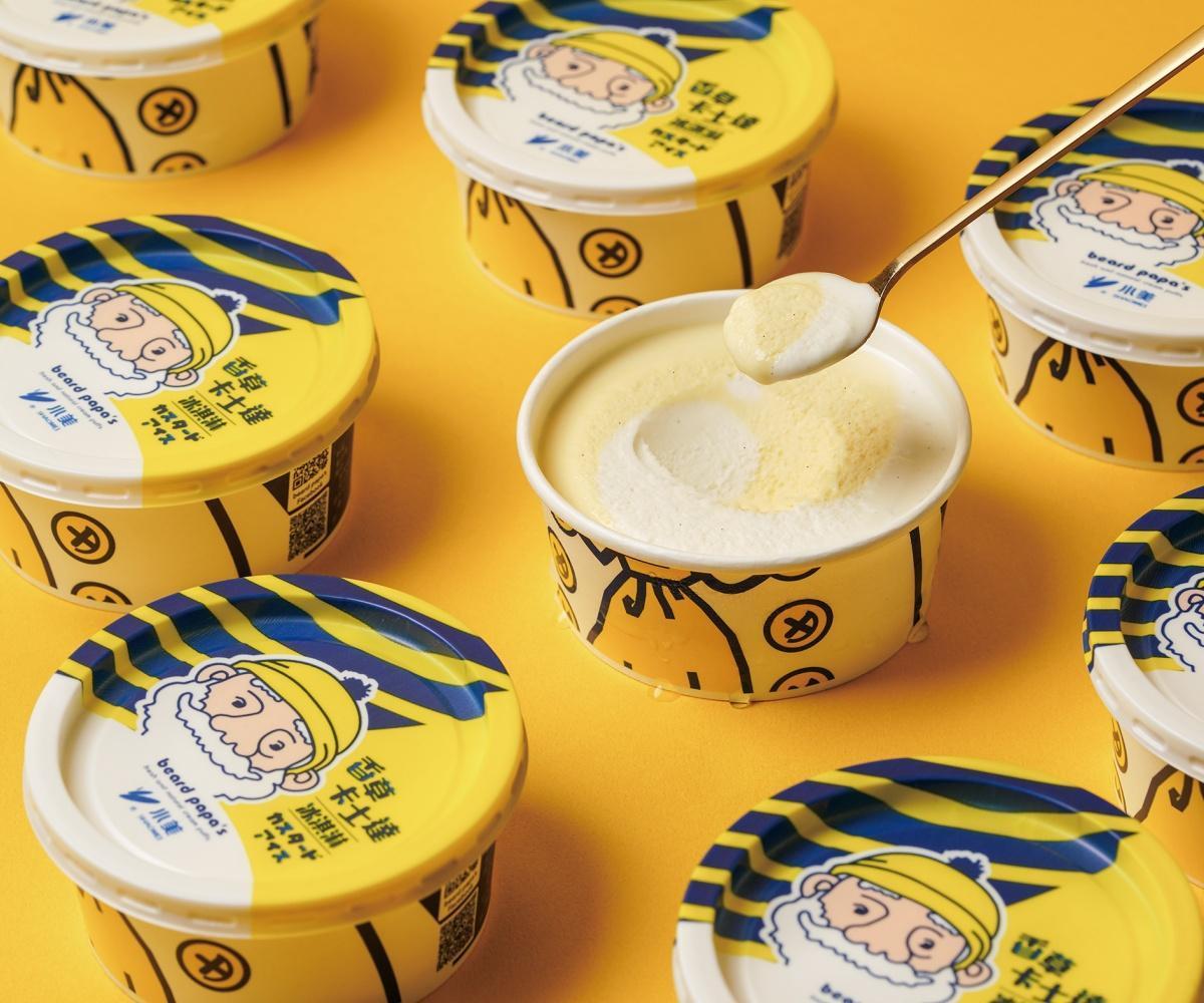 「小美x beard papa's香草卡士達冰淇淋」於全家便利商店獨家販售。（49元／個）（beard papa's提供）