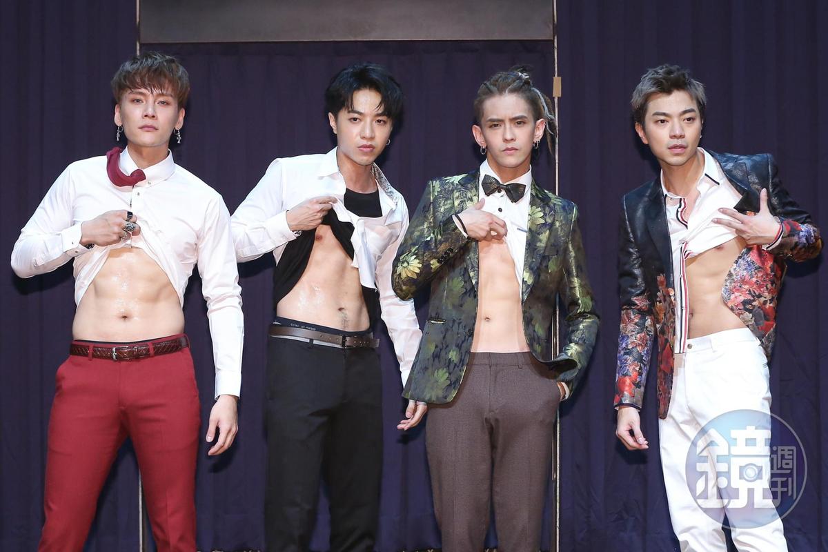 男團泰坦TITAN在演唱會上大秀好身材。（攝影組）