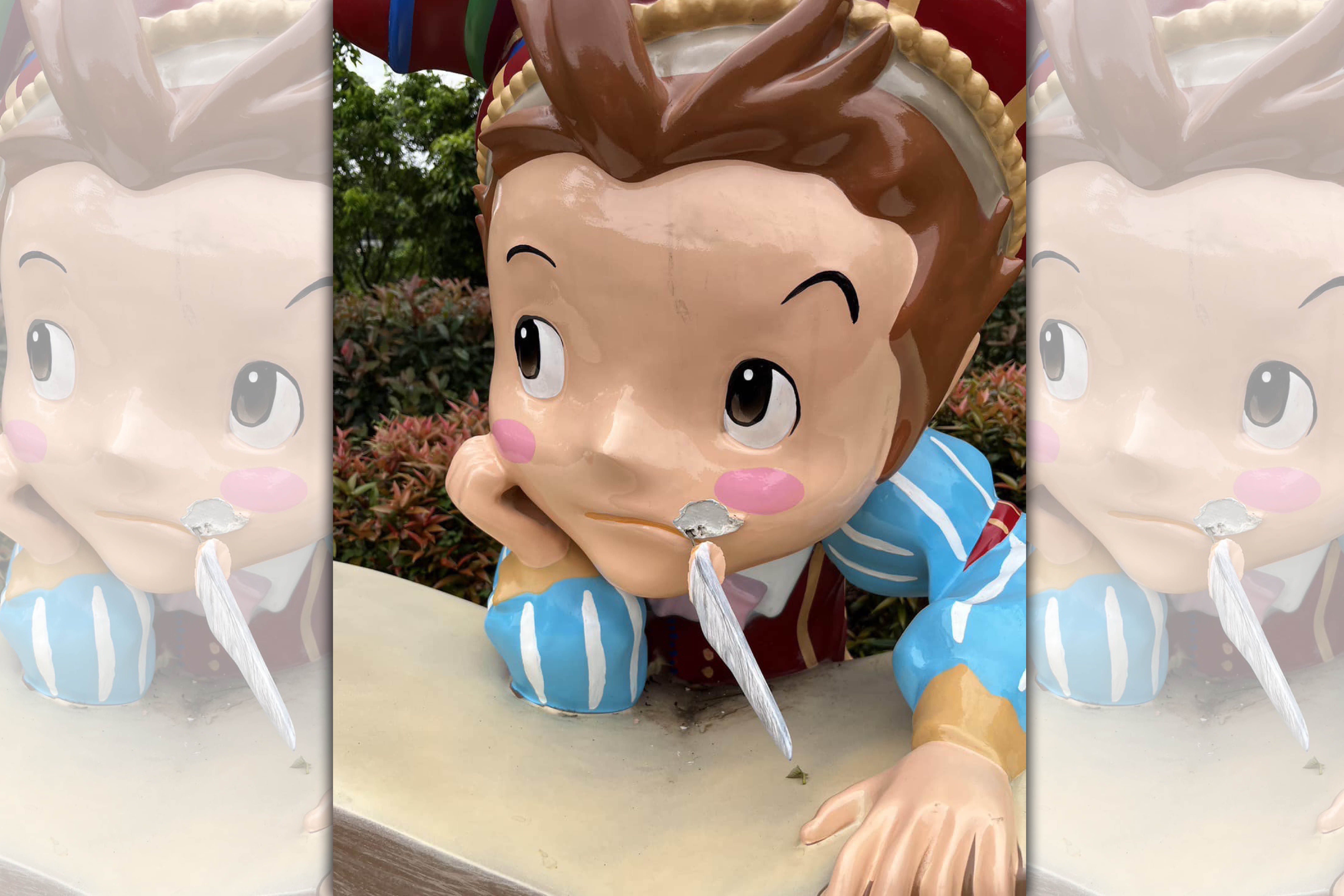 2023宜蘭綠色博覽會開幕不滿2週，許多裝置藝術就遭到遊客破壞。（翻攝自宜蘭綠色博覽會）