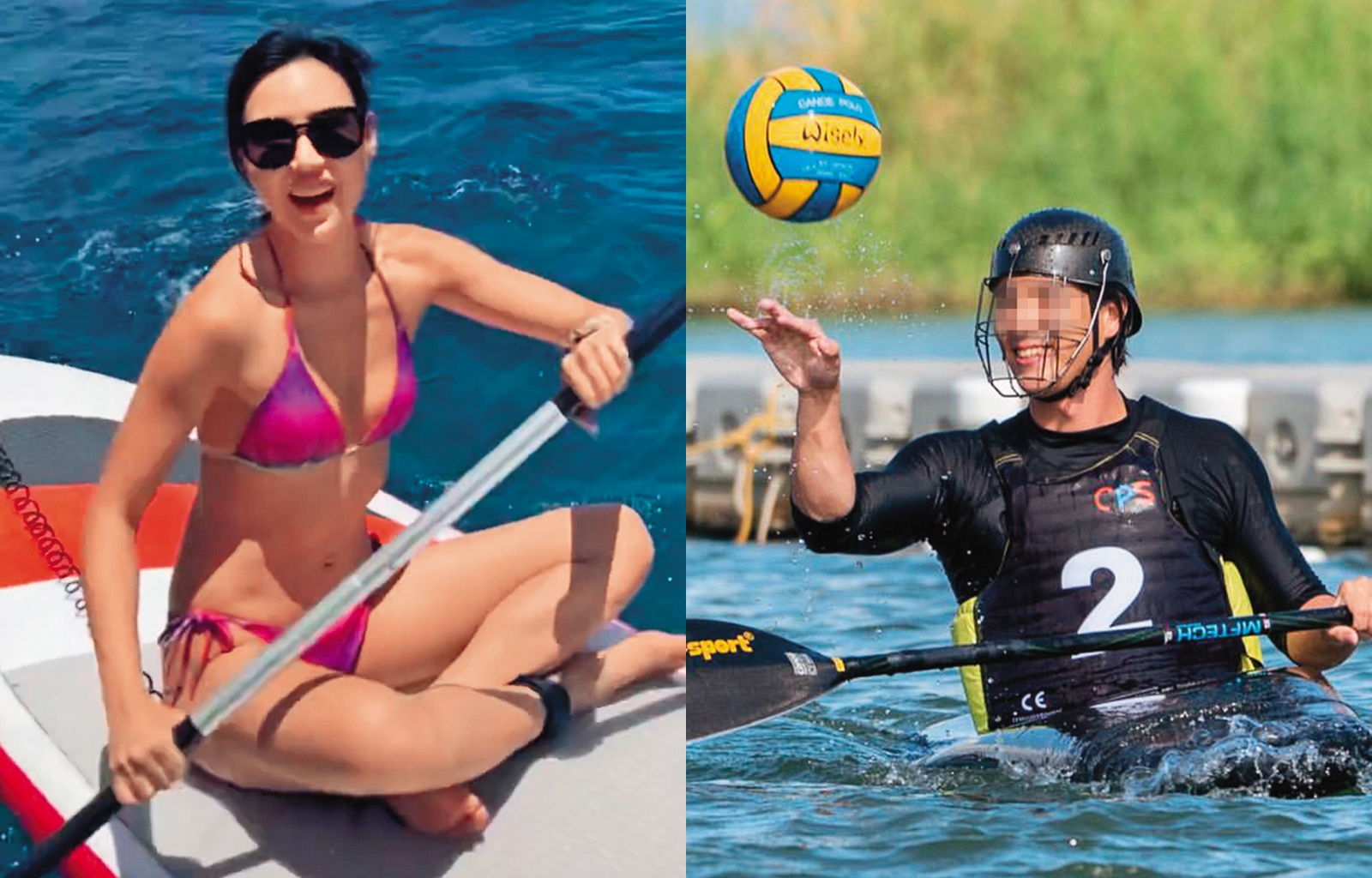 房思瑜因錄《全明星運動會2》，對划槳類運動產生興趣。新歡有著輕艇運動員的身分，兩人還被直擊划輕艇約會。（翻攝自IG、房思瑜IG）