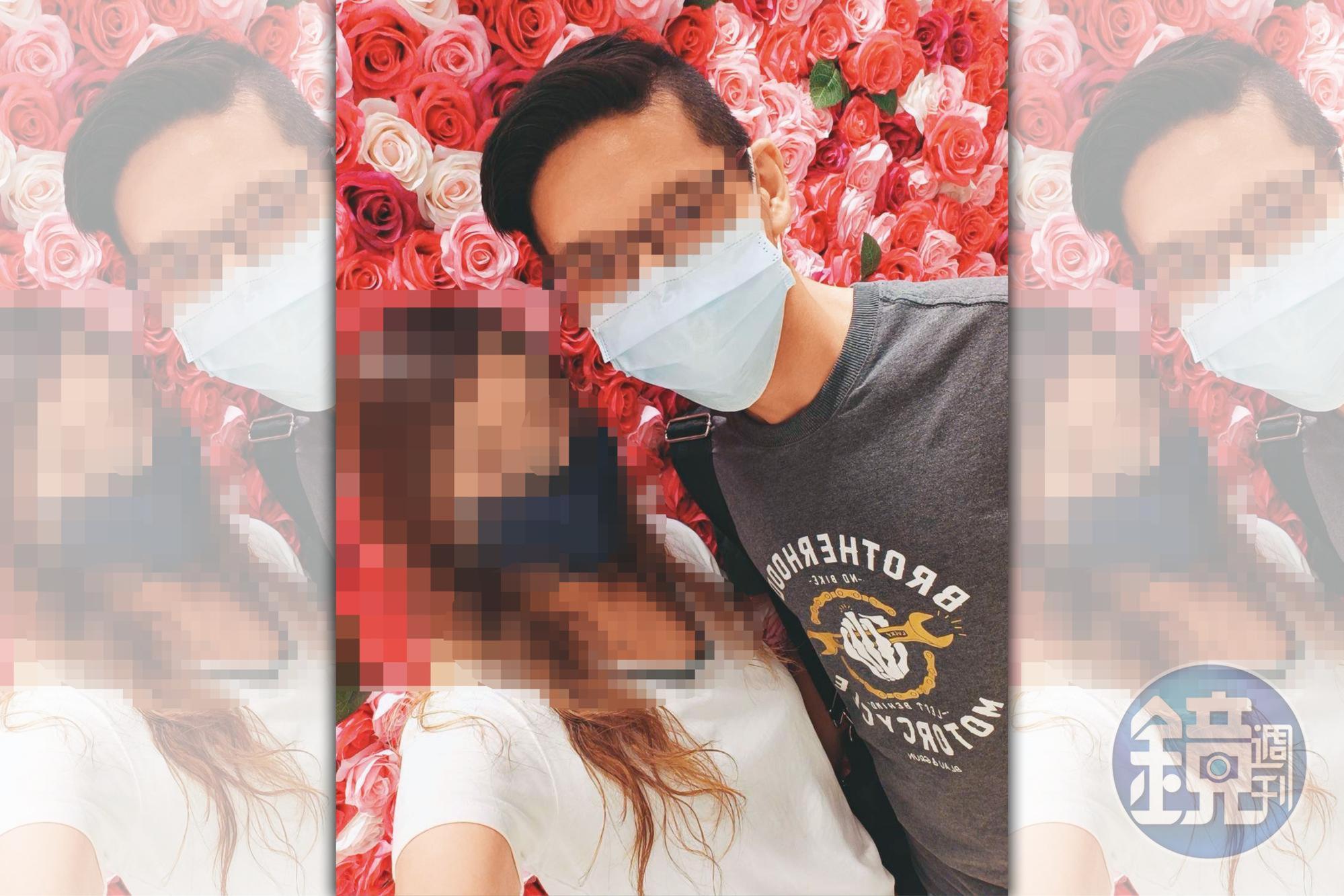 周男（右）假釋後，進入上市公司擔任主管，並劈腿多女、逼人墮胎。（讀者提供）