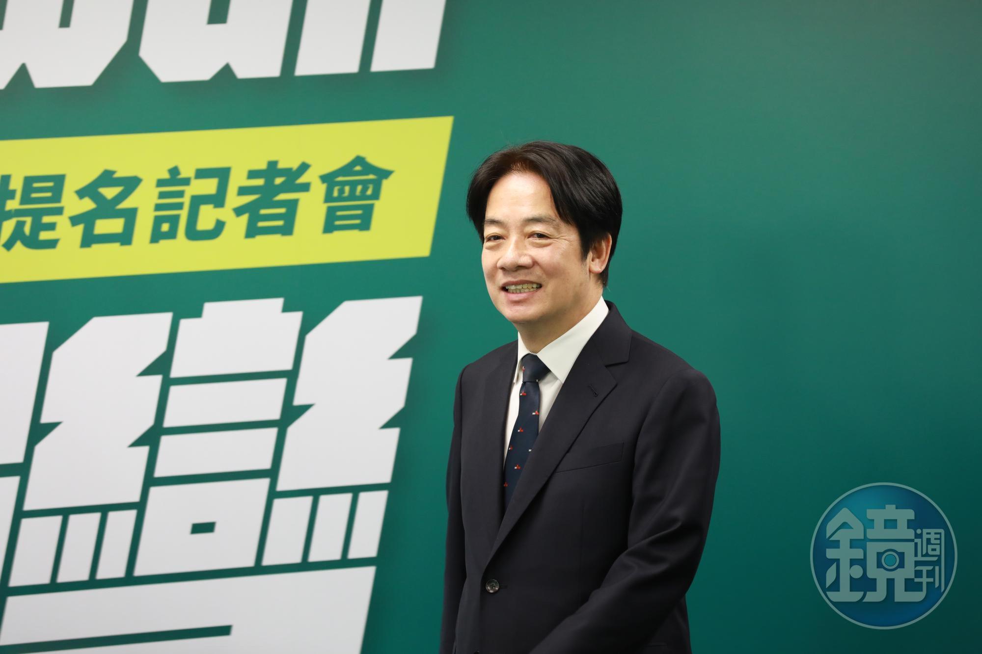 民進黨中執會今正式提名黨主席賴清德,確定由他代表黨參選2024總統大選。