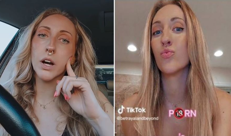 美國一名人妻發現老公背著她看A片「紓壓」，讓她深深感覺遭到背叛。（翻攝TikTok，beyondbetrayal）