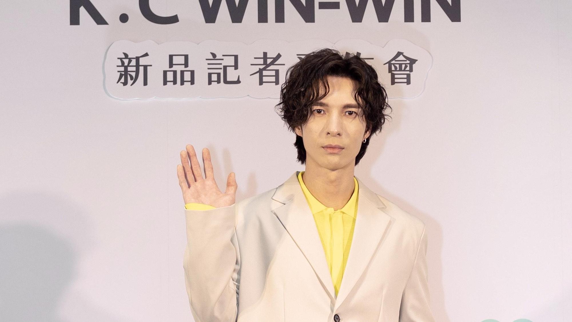 陳勢安（13日）出席護膚品牌記者會。（K.C WIN-WIN提供）